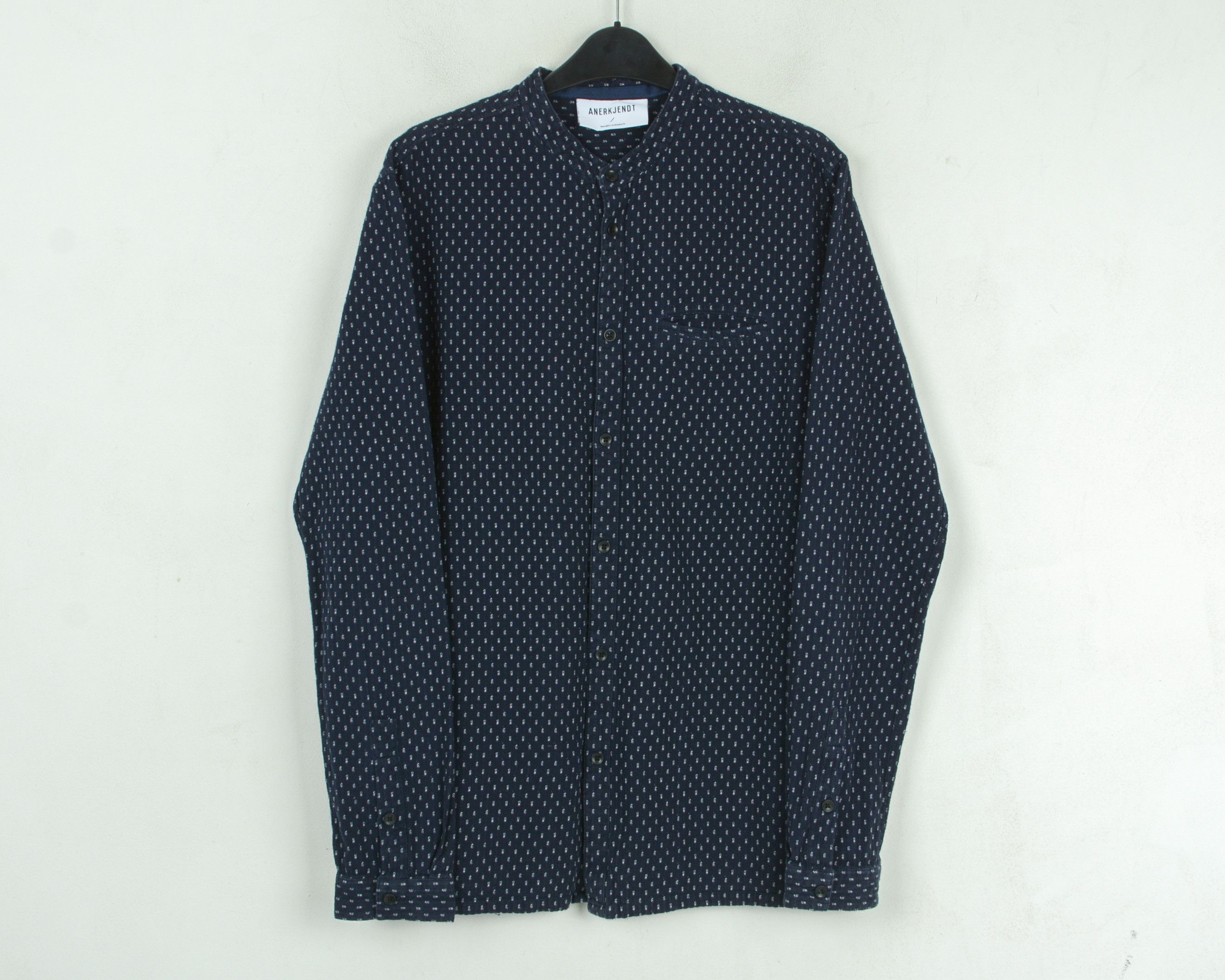 Anerkjendt Lei M Over Shirt Mandarin Neck Button Up Long Sleeved Cotton Size US M / EU 48-50 / 2 - 1 Thumbnail