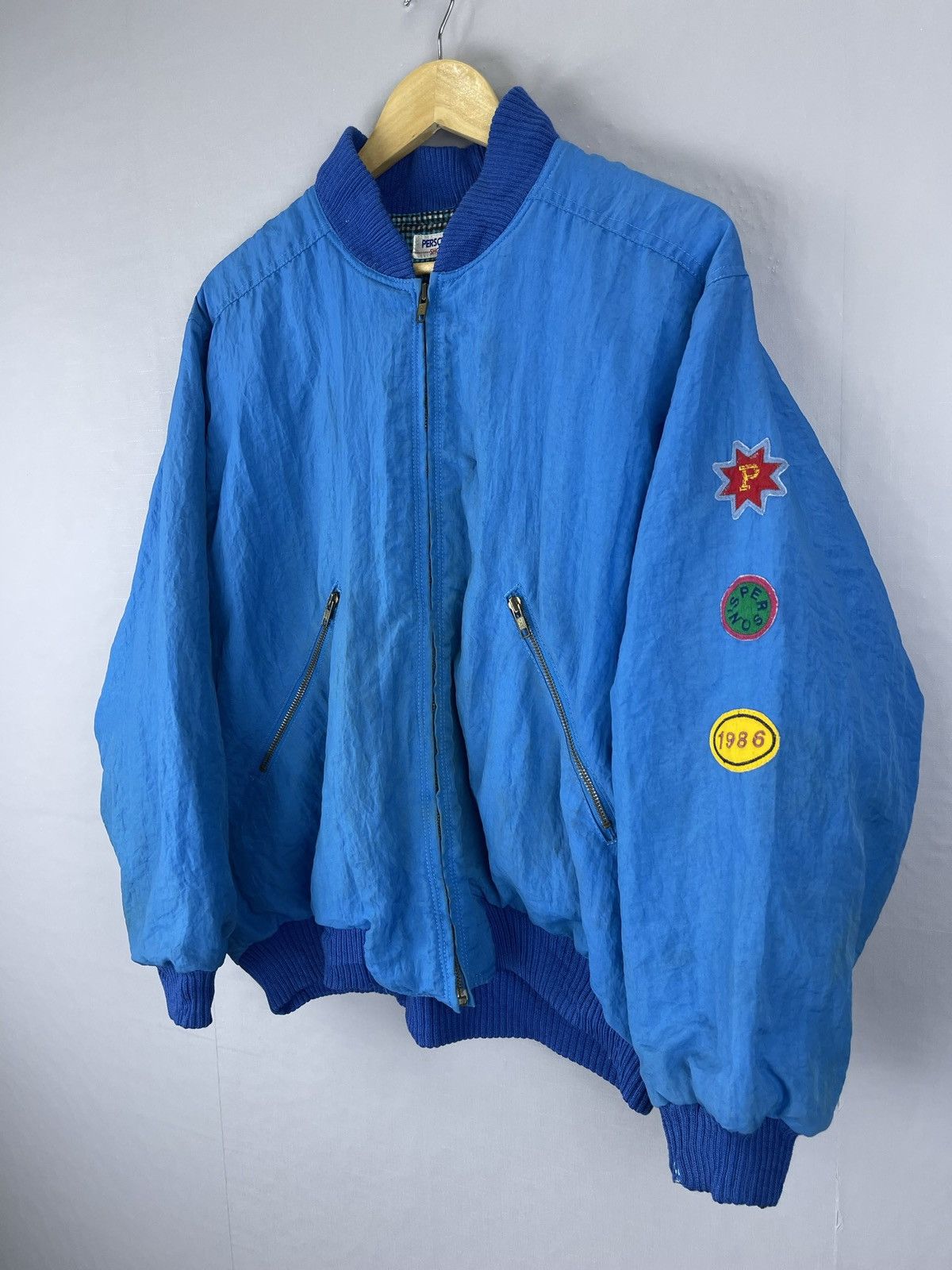 PERSON'S 🔥80s Person’s Big Carpet Patches Bomber Jacket Size US XL / EU 56 / 4 - 6 Thumbnail