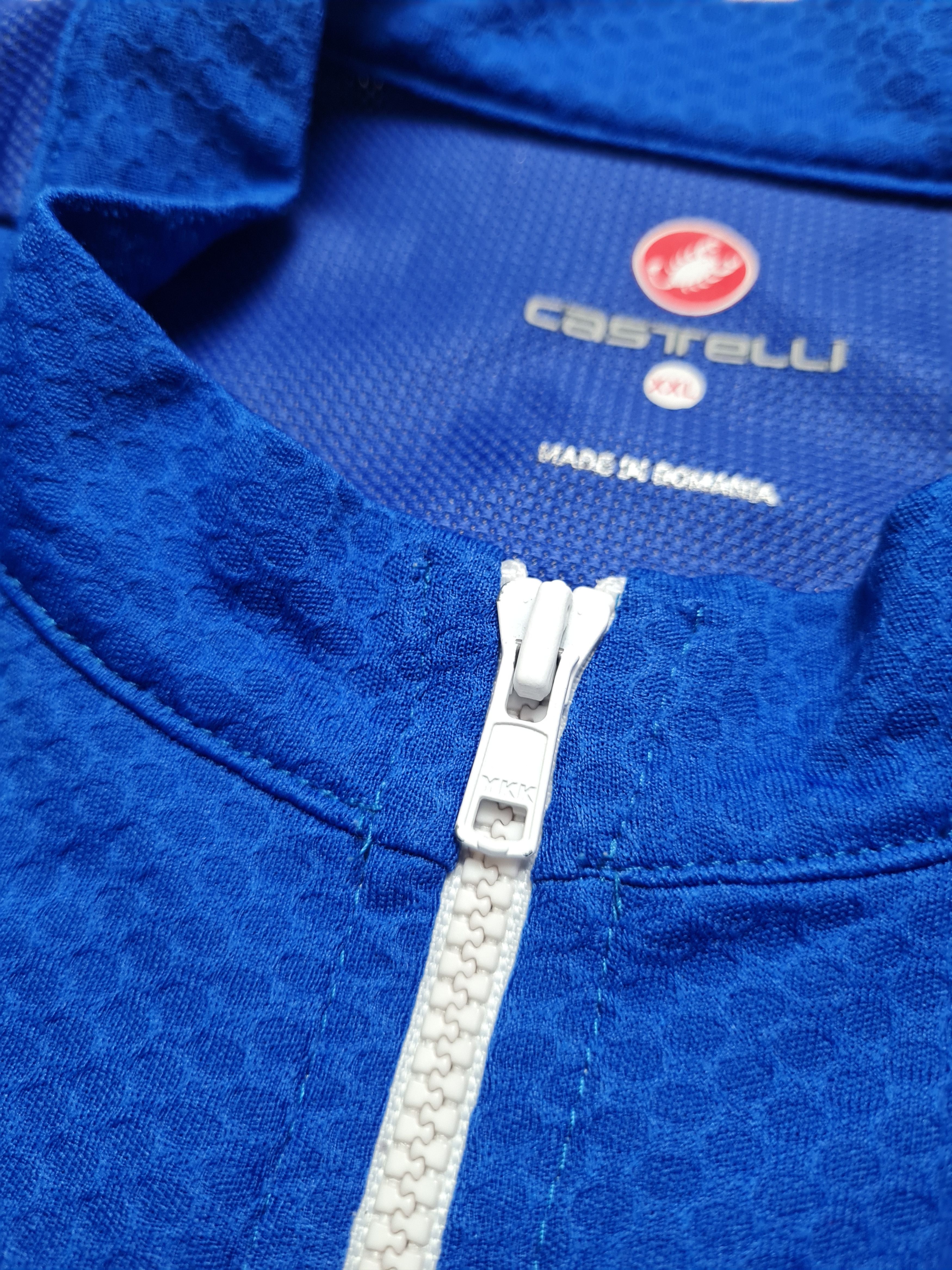 Other Bike Shirt CASTELLI ENTRANTA CYCLING Shirt Blue YKK VISLON Size US XXL / EU 58 / 5 - 13 Thumbnail