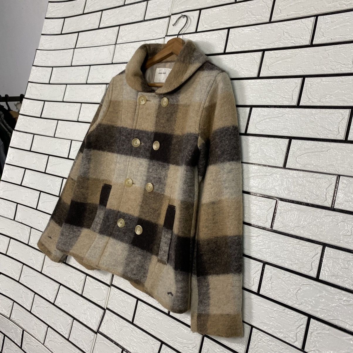 Japanese Brand 📌Vintage Wool Jacket Tartan Design Ehka Sopo Issey Miyake Size US M / EU 48-50 / 2 - 3 Thumbnail