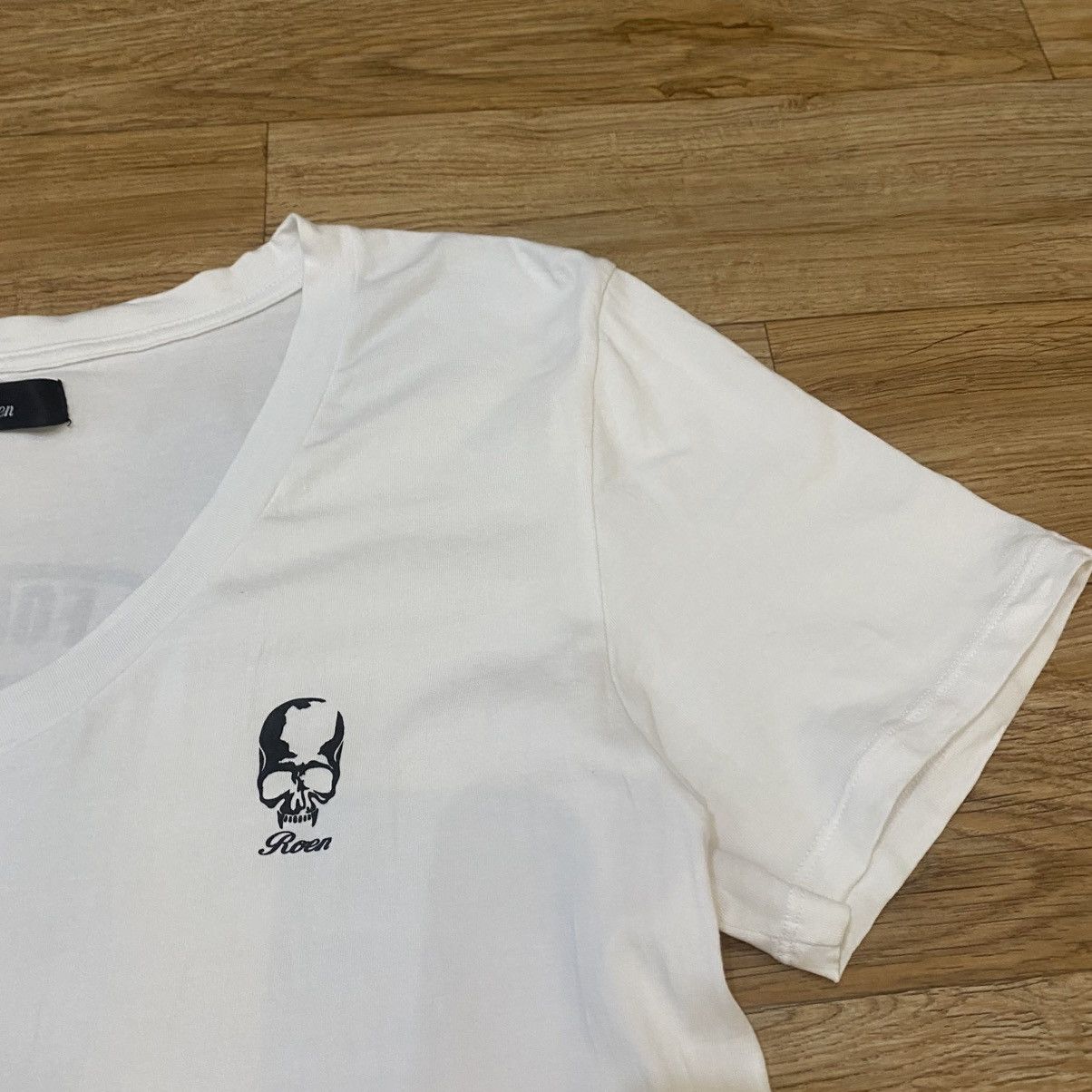 Mastermind Japan × Roen 2000s Roen - Vkei Style Skull T-Shirt White Made in Japan Size US M / EU 48-50 / 2 - 4 Thumbnail