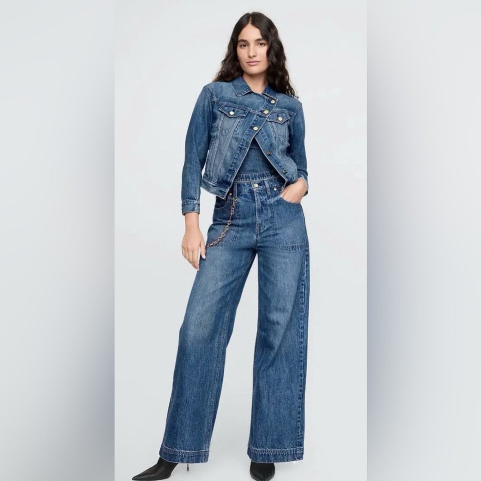Cult Gaia NWT Cult Gaia Gap Collab High Rise Wide Leg Jeans Size 27 Size 27" / US 4 / IT 40 - 1 Thumbnail