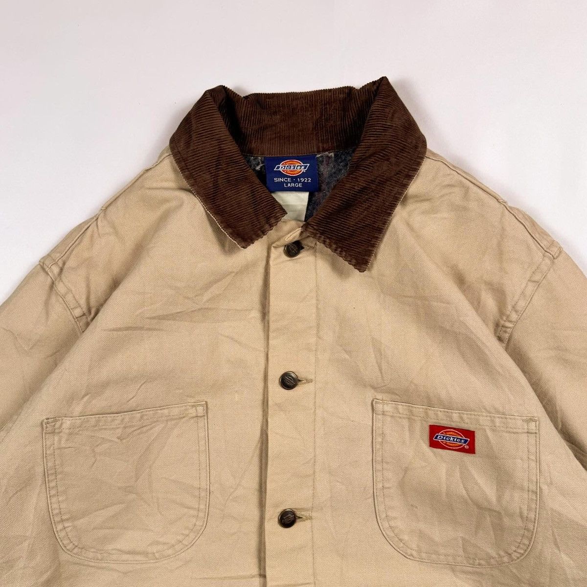 Dickies Vintage Dickies Chore Jacket Beige Size US L / EU 52-54 / 3 - 2 Thumbnail
