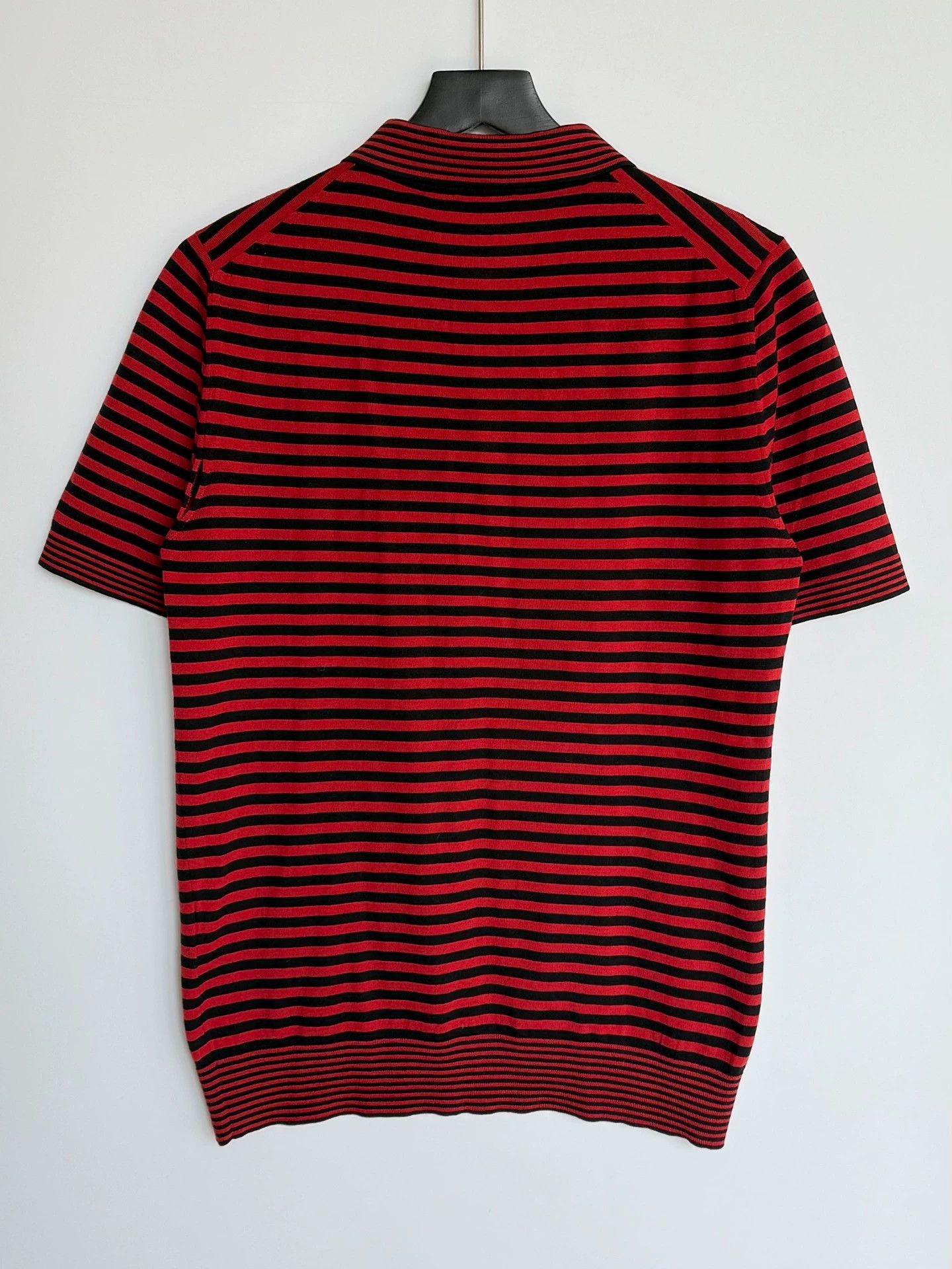 Dior Dior Homme 100% Wool Striped Polo T-Shirt KVA Last Size US M / EU 48-50 / 2 - 6 Thumbnail