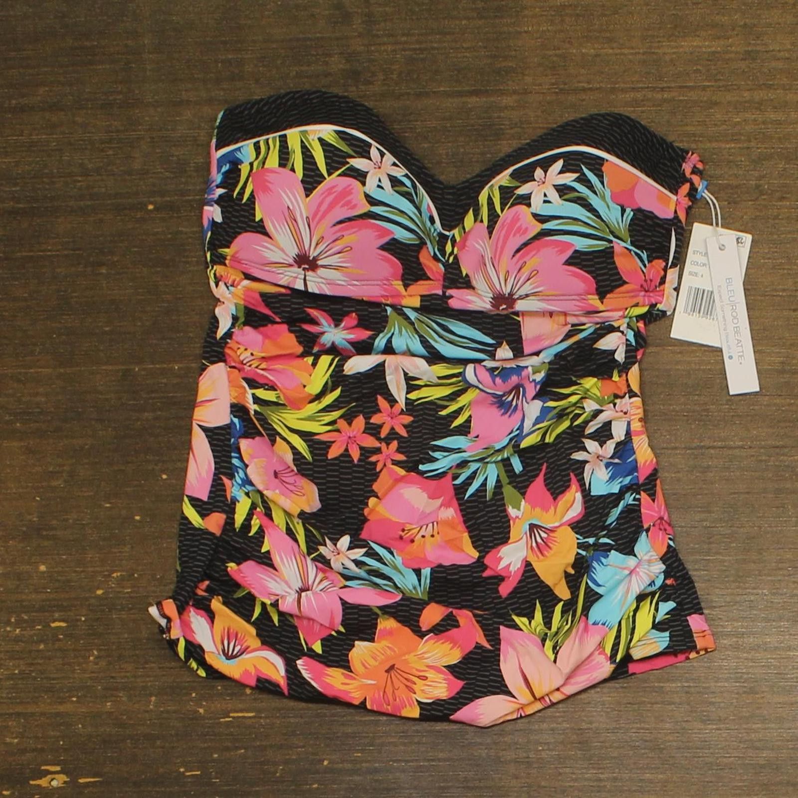 Other New Bleu Rod Beattie Tankini Swim Top Sweet Escape Black 4 Size ONE SIZE - 1 Thumbnail
