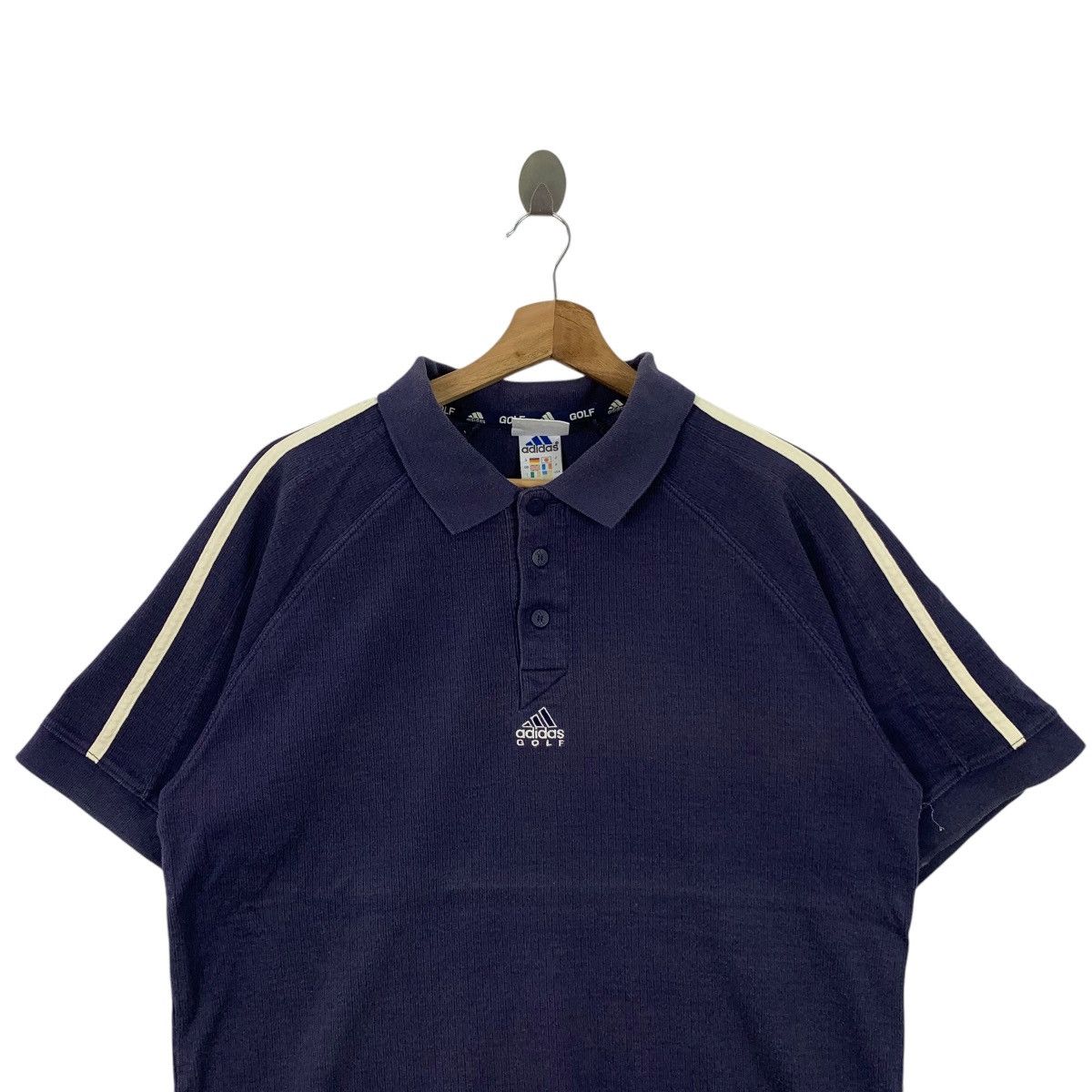 Adidas × Vintage Vintage ADIDAS Golfer Centre Logo Collar Polo Shirt Size US L / EU 52-54 / 3 - 2 Thumbnail
