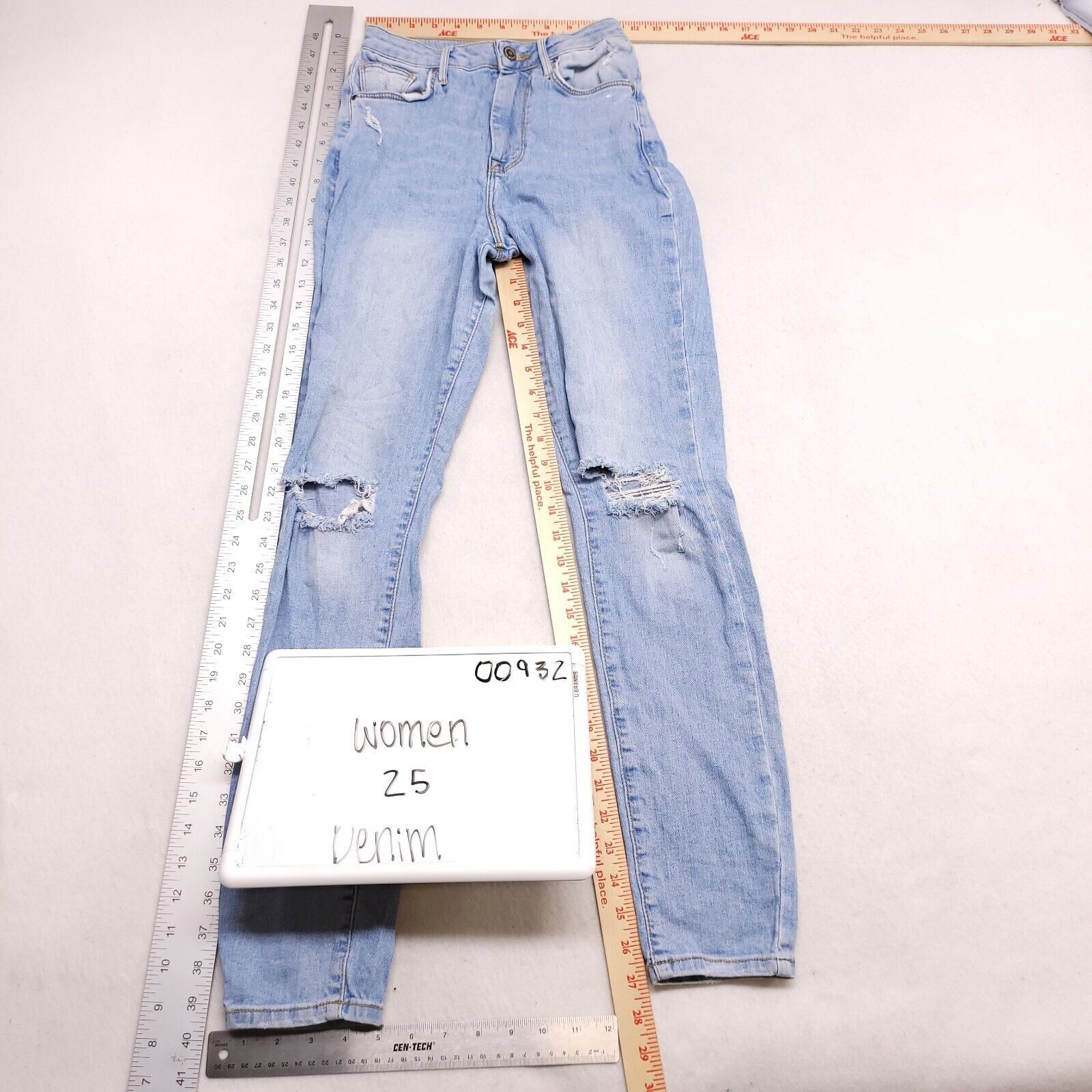 Forever 21 Forever 21 Button Zip Casual Denim Jeans Womens Size 25 Blue Size 23" - 5 Thumbnail