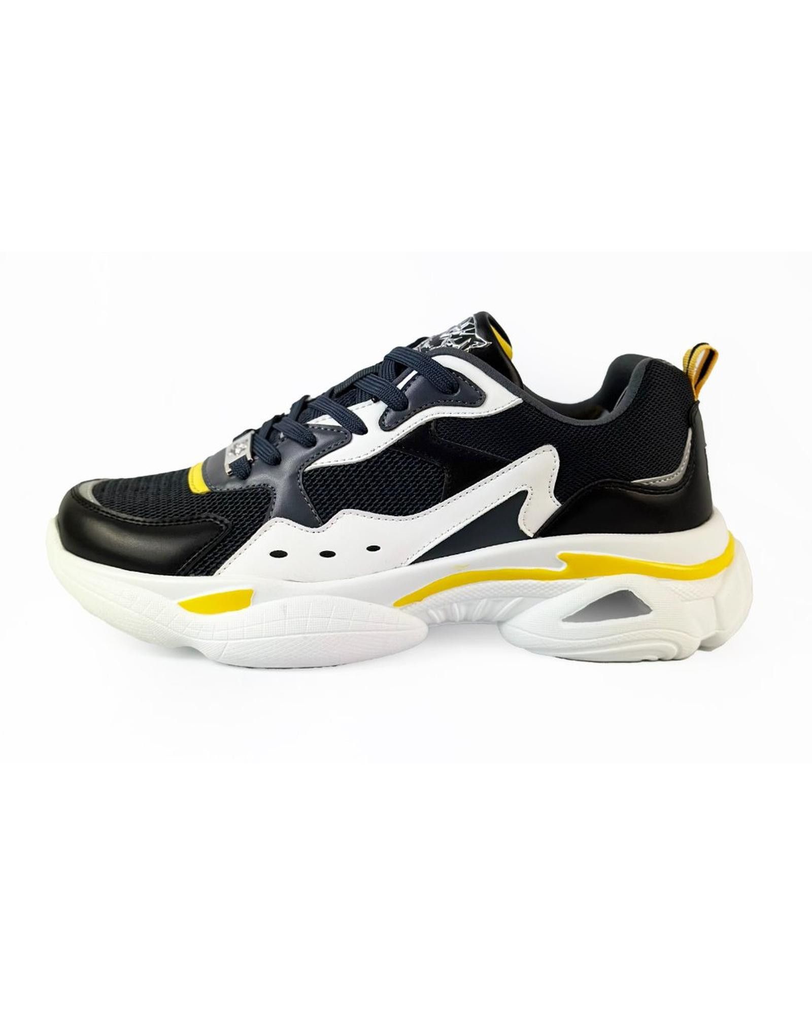 image of Philipp Plein Round Toe Synthetic Rubber Sole Sneakers in Black, Men's (Size 11)