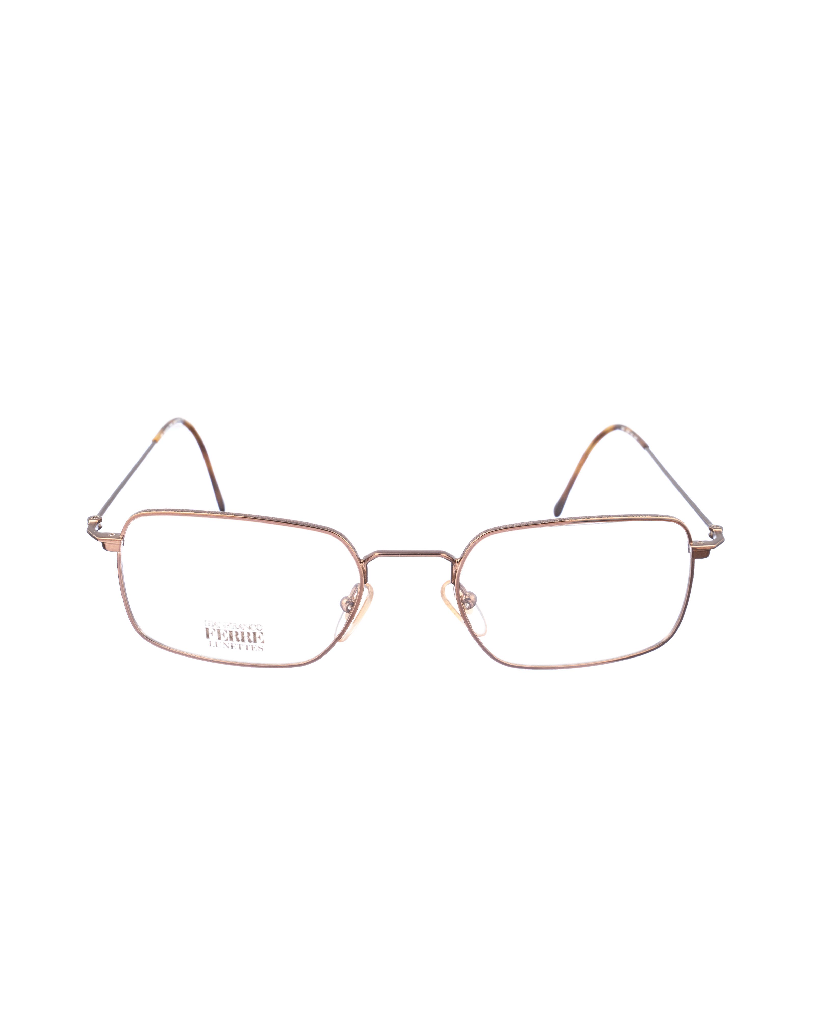 Gianfranco Ferre Gianfranco Ferre 00s Rectangular Metallic Brown Glasses Size ONE SIZE - 1 Thumbnail