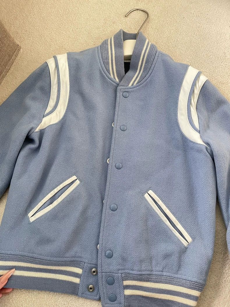 Saint Laurent Paris Saint Laurent Paris Haze blue baseball jacket-2506 Size US S / EU 44-46 / 1 - 1 Thumbnail
