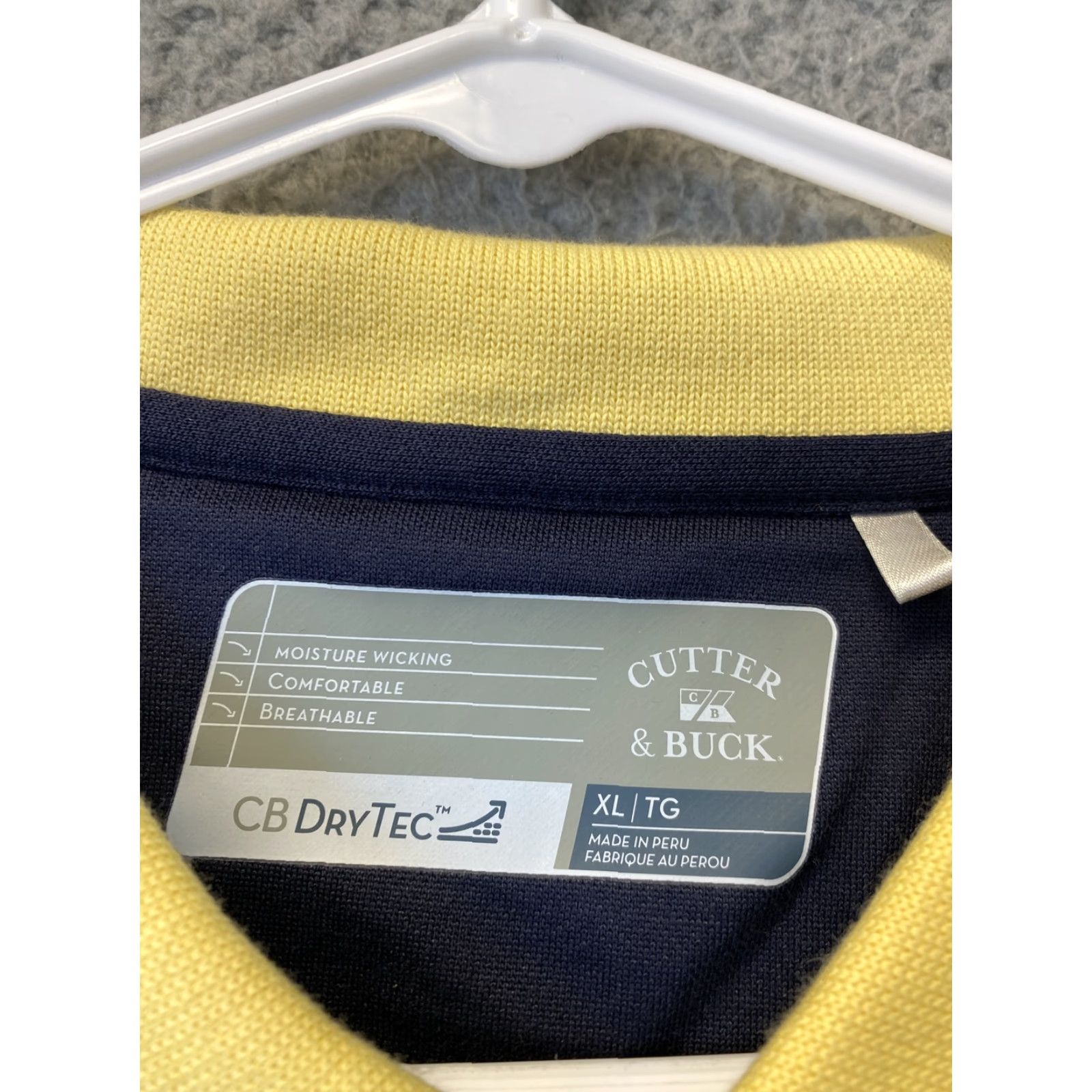 Cutter & Buck Cutter & Buck Polo Mens XL Multicolor Blue Striped Stretch Golf Casual Size US XL / EU 56 / 4 - 5 Thumbnail