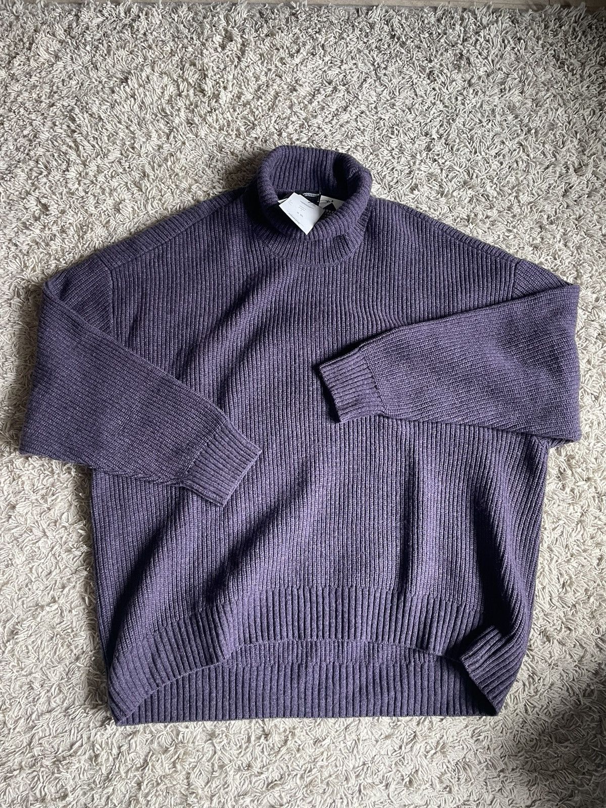 image of Undercover Oversized Turtleneck Sweater in Purple, Men's (Size XL)