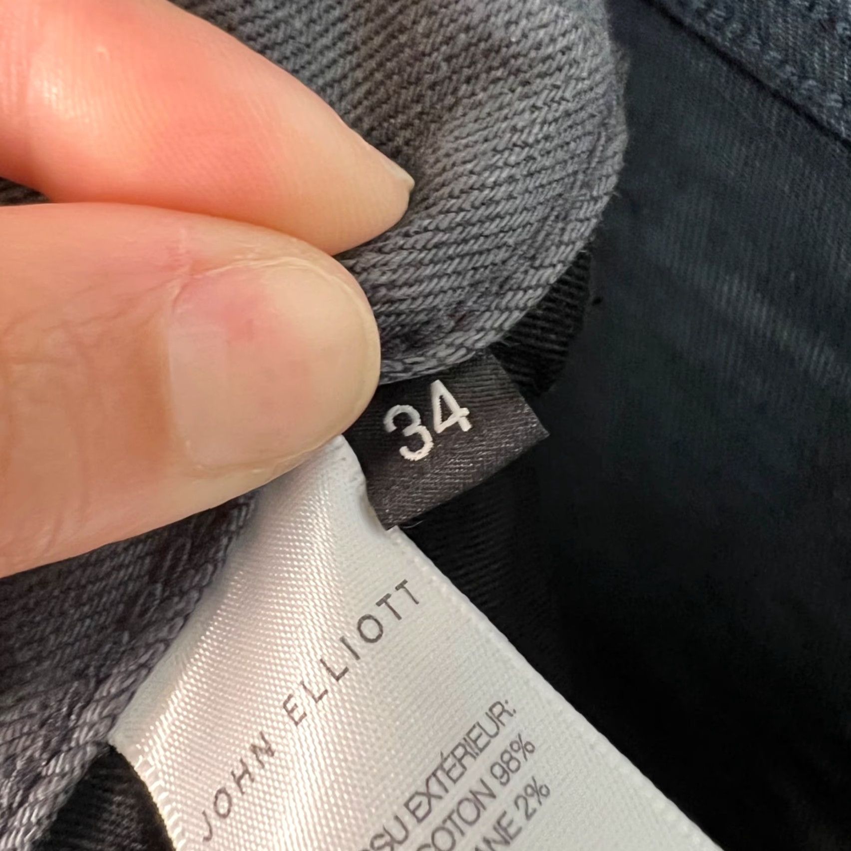 John Elliott John Elliott Slim-Fit Jeans Mens 34 Waist Gray Denim 5-Pocket Design Size US 34 / EU 50 - 4 Thumbnail