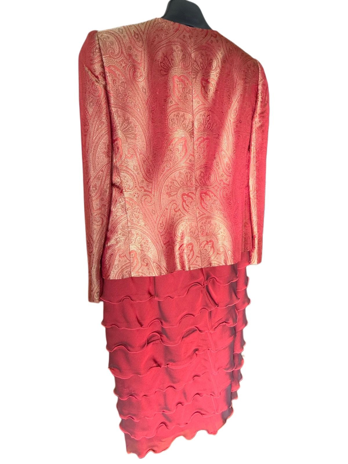 Vintage Vintage Red Dress & Paisley Blazer Nica Custom Made Size 40 Size L / US 10 / IT 46 - 2 Thumbnail