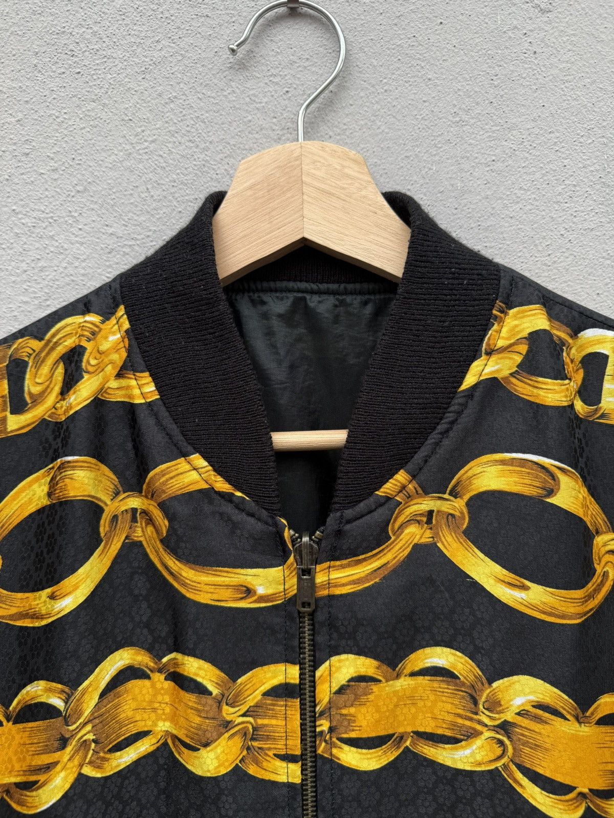 Vintage Vintage UNBRAND Silk Reversible Bomber Jacket Like Hermes Size US L / EU 52-54 / 3 - 5 Thumbnail