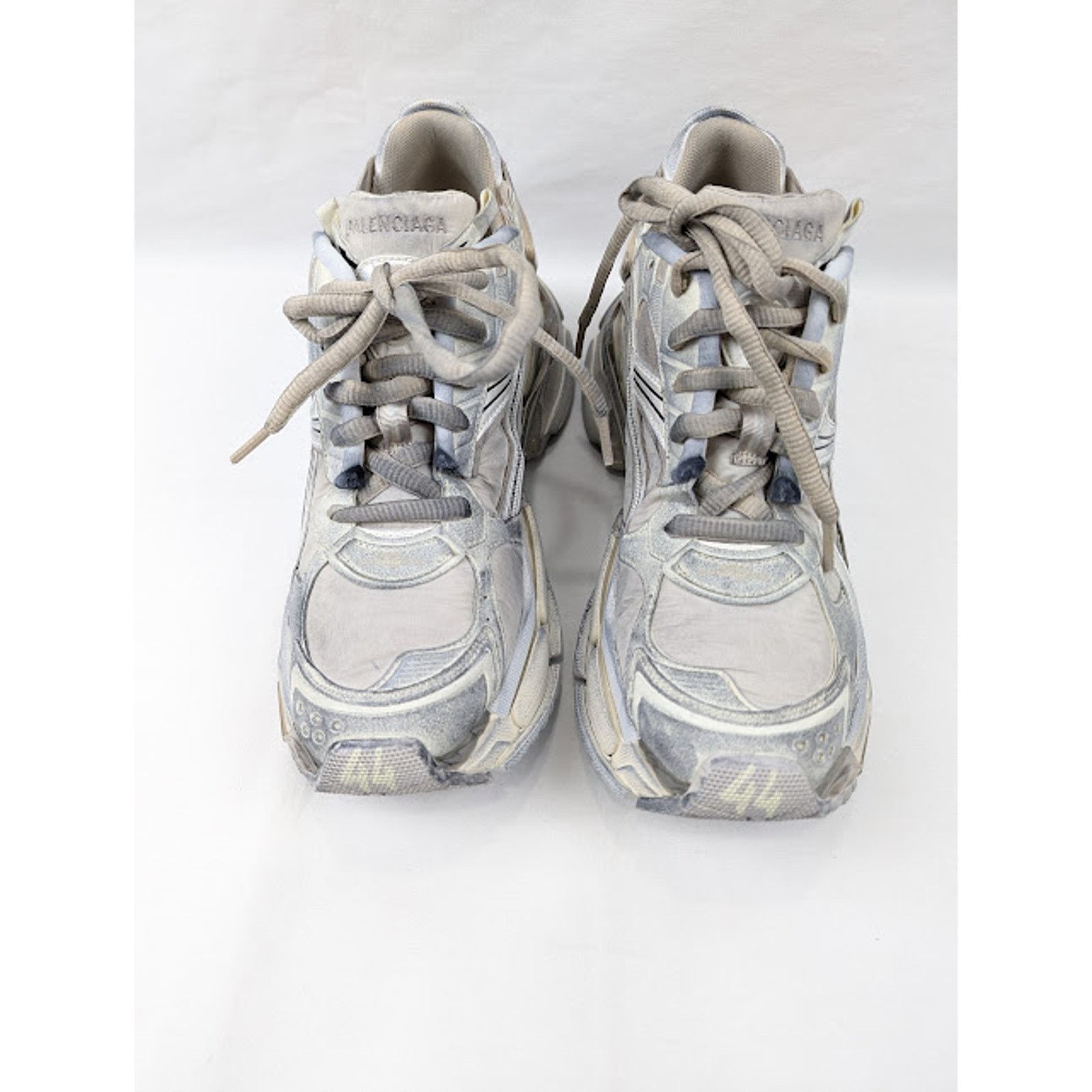 Balenciaga o1rshd1 Nylon/Suede/Mesh/w Runners in Beige Size US 12 / EU 45 - 15 Thumbnail