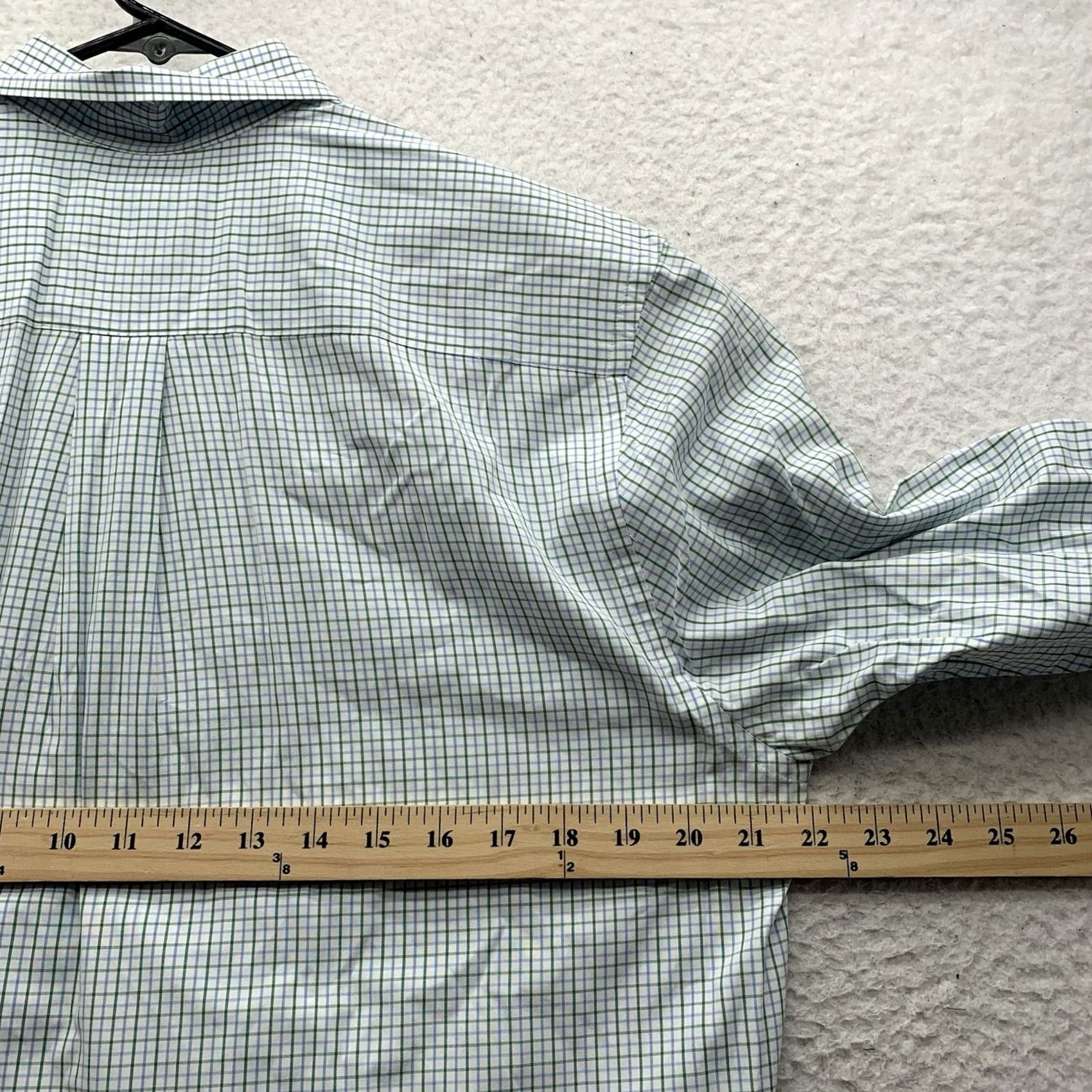 Vineyard Vines Vineyard Vines Shirt Slim Fit Whale Tattersall Green Blue White Mens Medium M Size US M / EU 48-50 / 2 - 7 Thumbnail