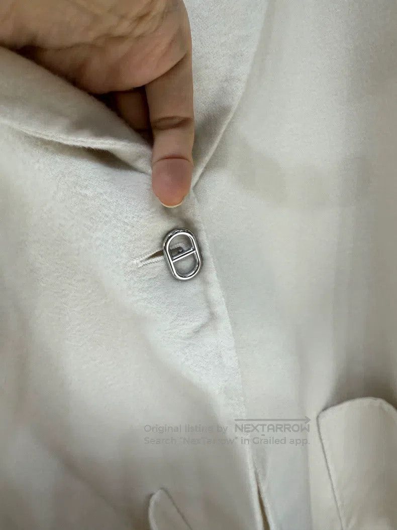 Hermes Hermes Pig Nose Silver Buckle Cashmere Vest Jacket Size XS / US 0-2 / IT 36-38 - 4 Thumbnail