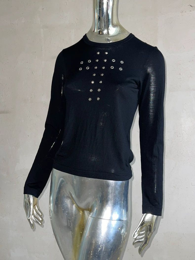 Comme des Garcons Comme Des Garcons Out of print studded long sleeve top top Size S / US 4 / IT 40 - 2 Thumbnail