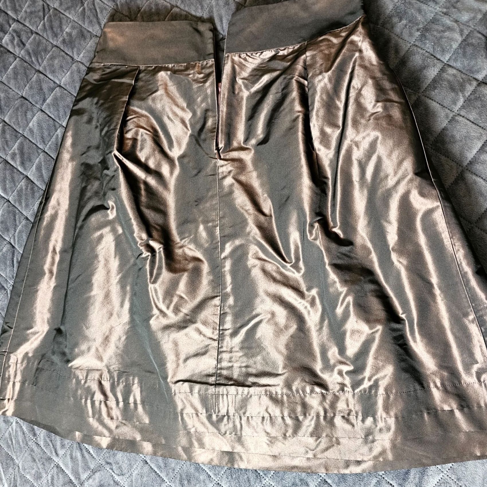 Banana Republic Banana Republic Skirt Women Midi Purple Metallic Pleated Lined Zip Size 8 Size 30" / US 8 / IT 44 - 7 Thumbnail