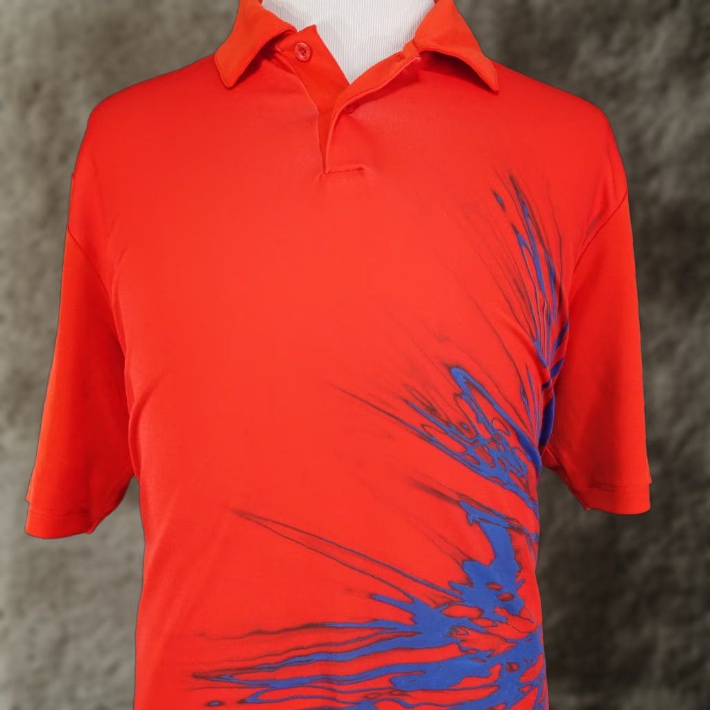 Under Armour Under Armour HEAT GEAR SHIRT MENS XL RED BLUE SPLATTER GOLF POLO Size US XL / EU 56 / 4 - 1 Thumbnail