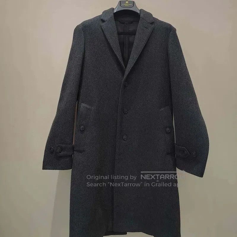 Burberry Burberry Black Cashmere Men's Overcoat. Size US S / EU 44-46 / 1 - 1 Thumbnail