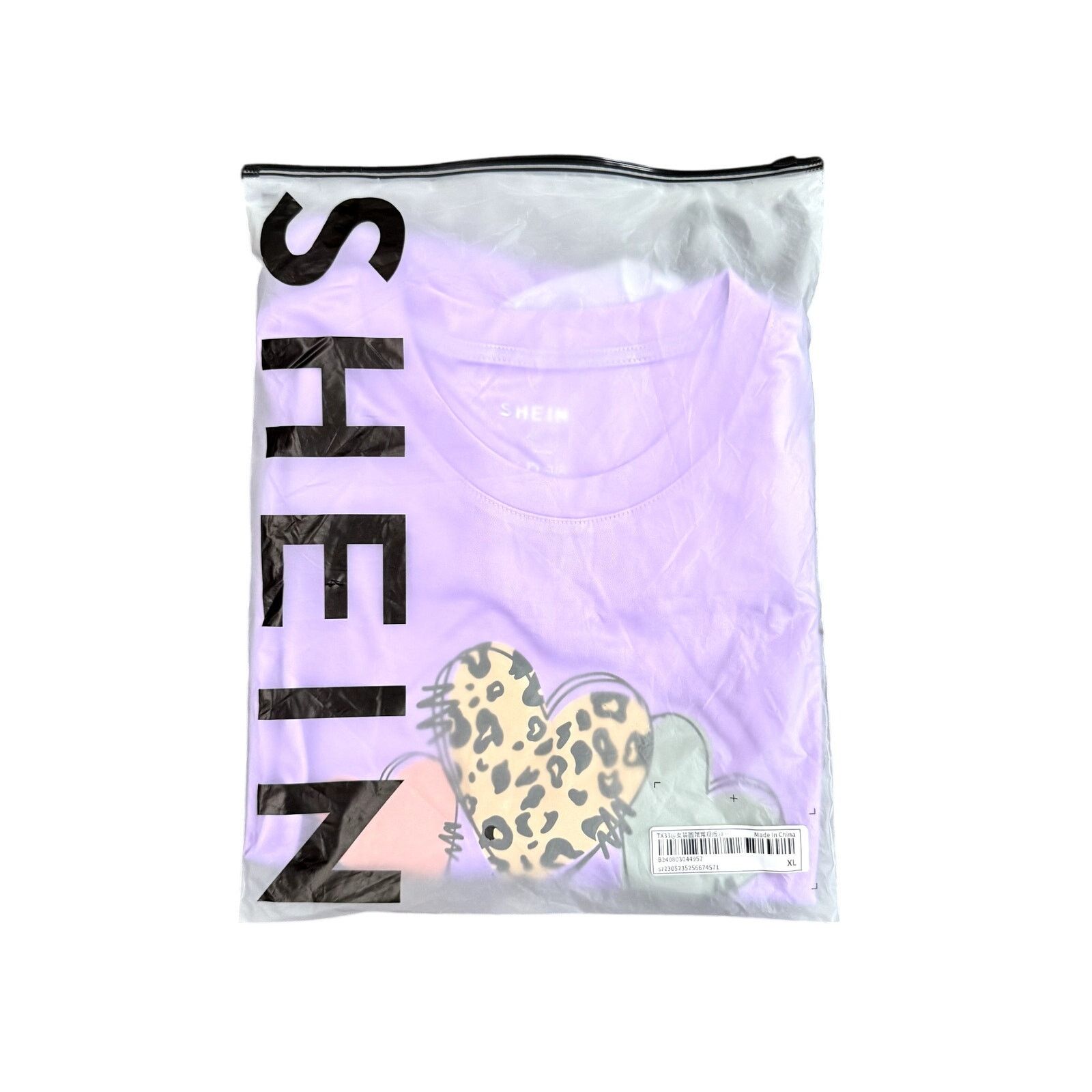 Shein Woman's Love Graphic Print T-Shirt in Purple, Size XL Size XL / US 12-14 / IT 48-50 - 3 Thumbnail