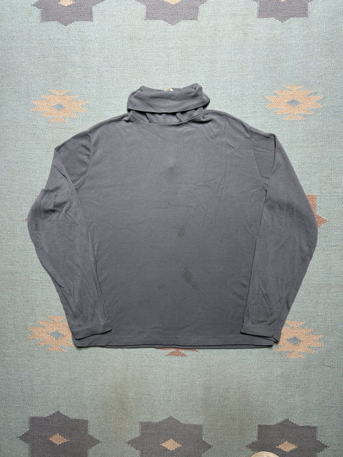 Vintage Vtg 70s shirt high neck 1/4 zip turtleneck polyester? large Size US L / EU 52-54 / 3 - 7 Thumbnail