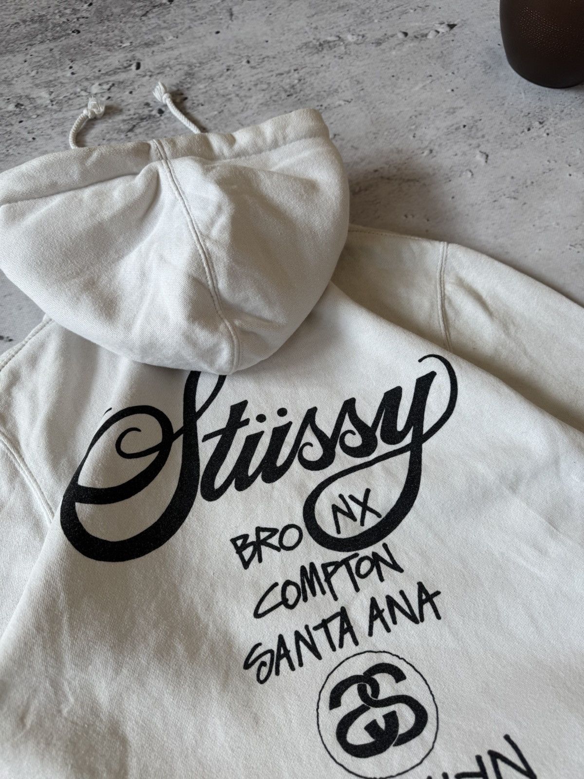 Stussy × Vintage STUSSY DOUBLE LOGO OVERSIZE BAGGY FIT HOODIE Size US L / EU 52-54 / 3 - 10 Thumbnail