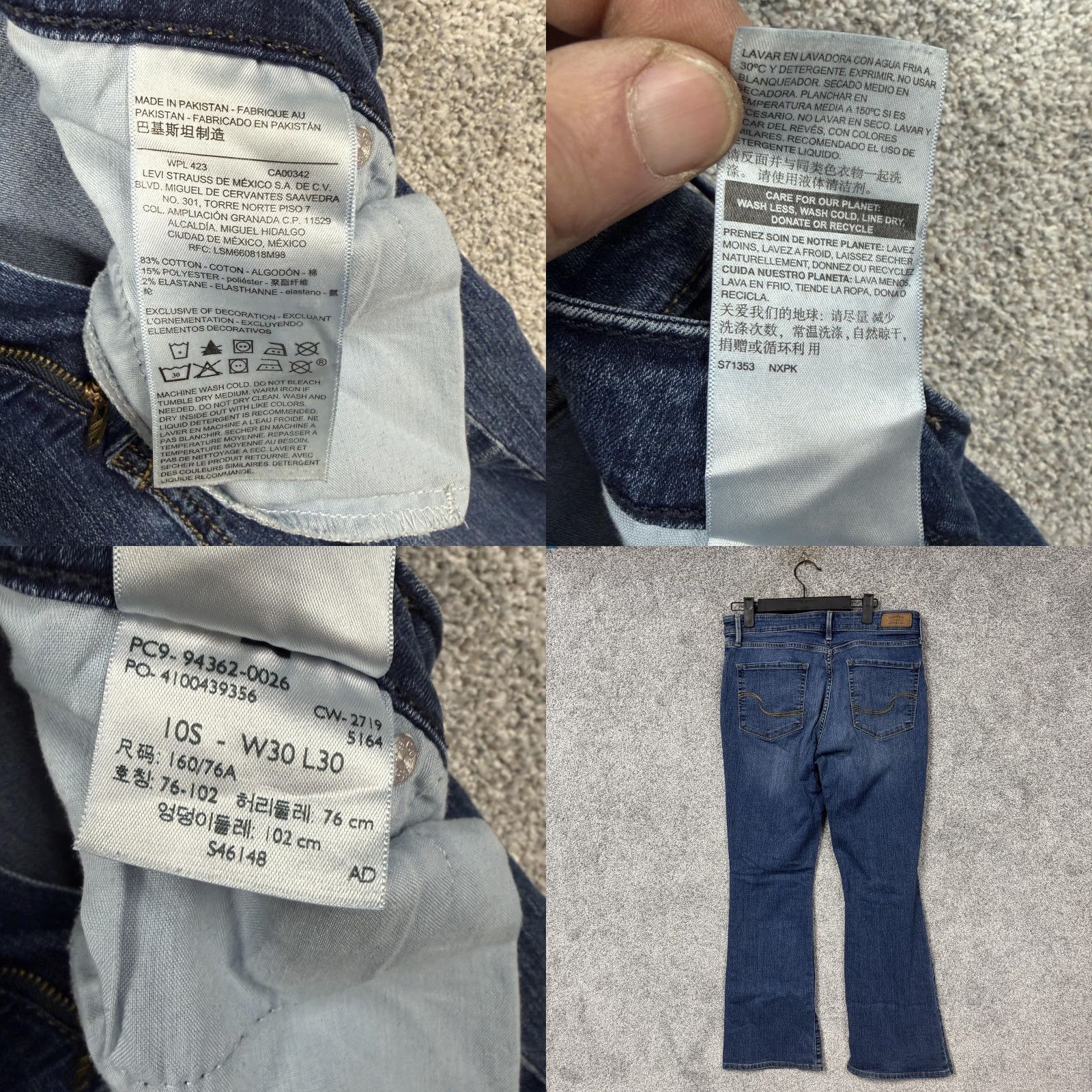 Vintage Signature Levi's Modern Bootcut Jeans Womens 10S Bootcut Denim Blue Medium 30x27 5-Pocket Stretch Jeans Womens Size 32" / US 10 / IT 46 - 8 Thumbnail