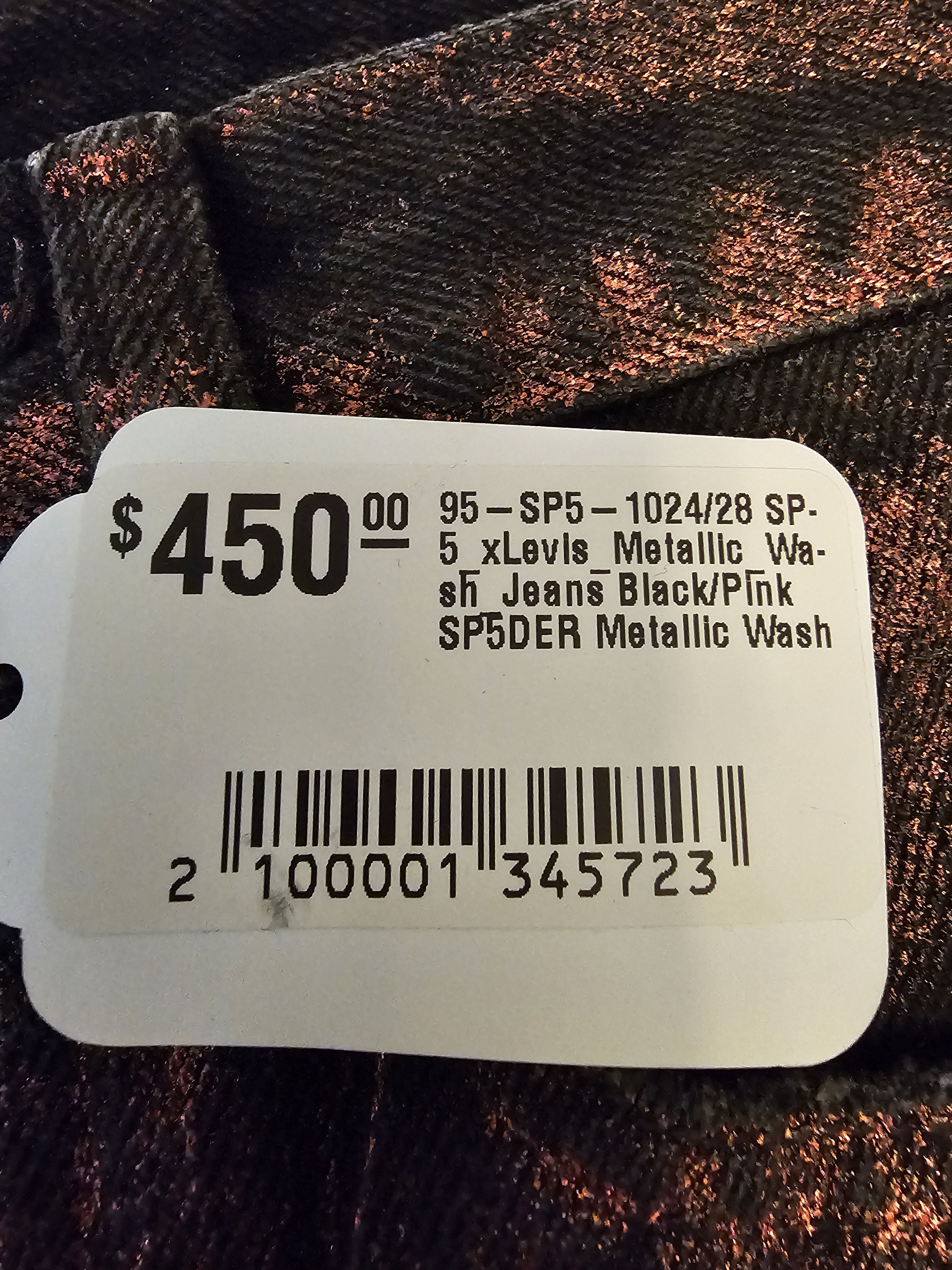 Sp5der Sp5der Metallic black/pink jean Size 28" / US 6 / IT 42 - 6 Thumbnail