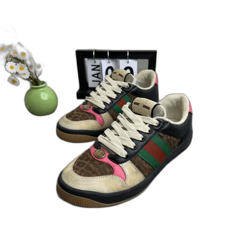 Gucci Gucci Dirty Sneakers Leopard Print Style Size US 6 / IT 36 - 1 Thumbnail