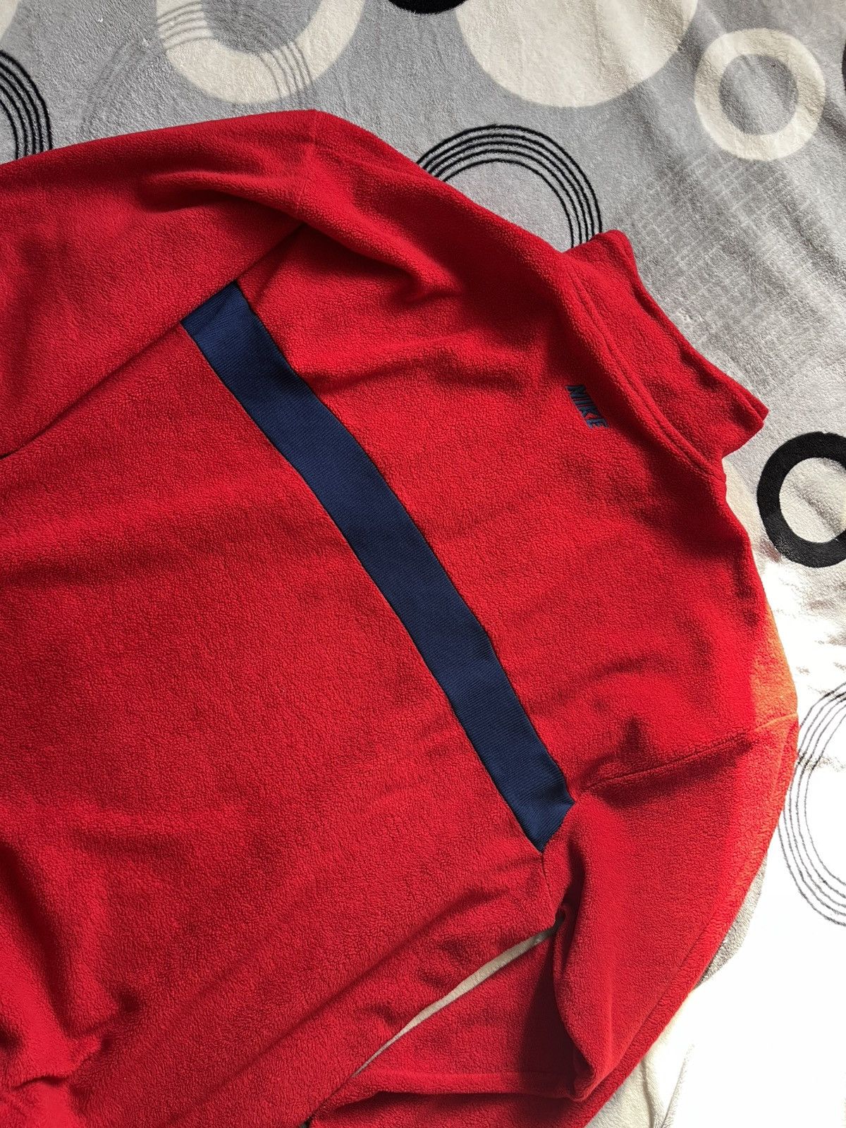 Nike × Vintage Vintage 90s red Nike quarter-zip fleece sweatshirt Size US XXL / EU 58 / 5 - 3 Thumbnail