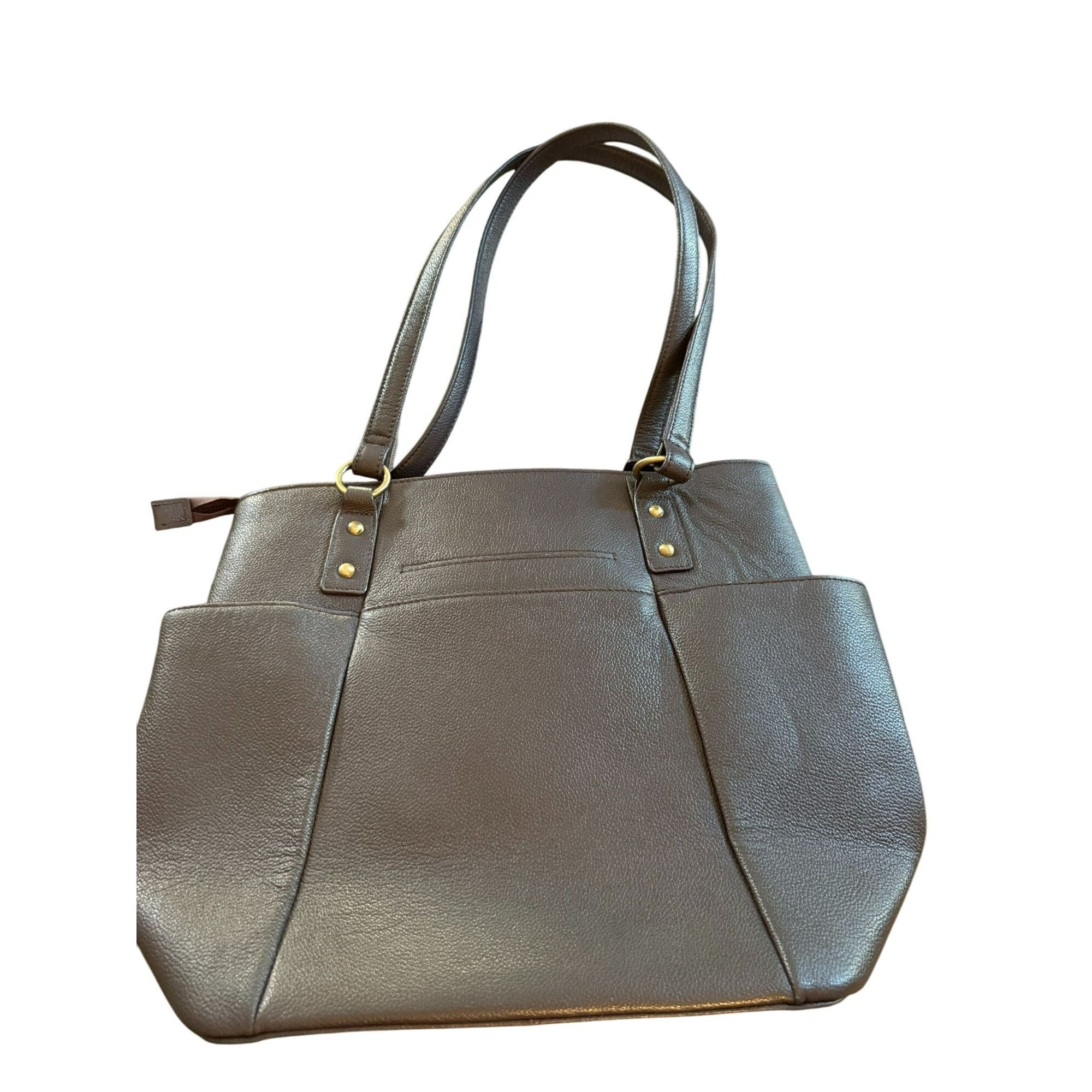 Other Ella Simone Weston Leather Tote Bag Black Everyday Large 17" Size ONE SIZE - 1 Thumbnail