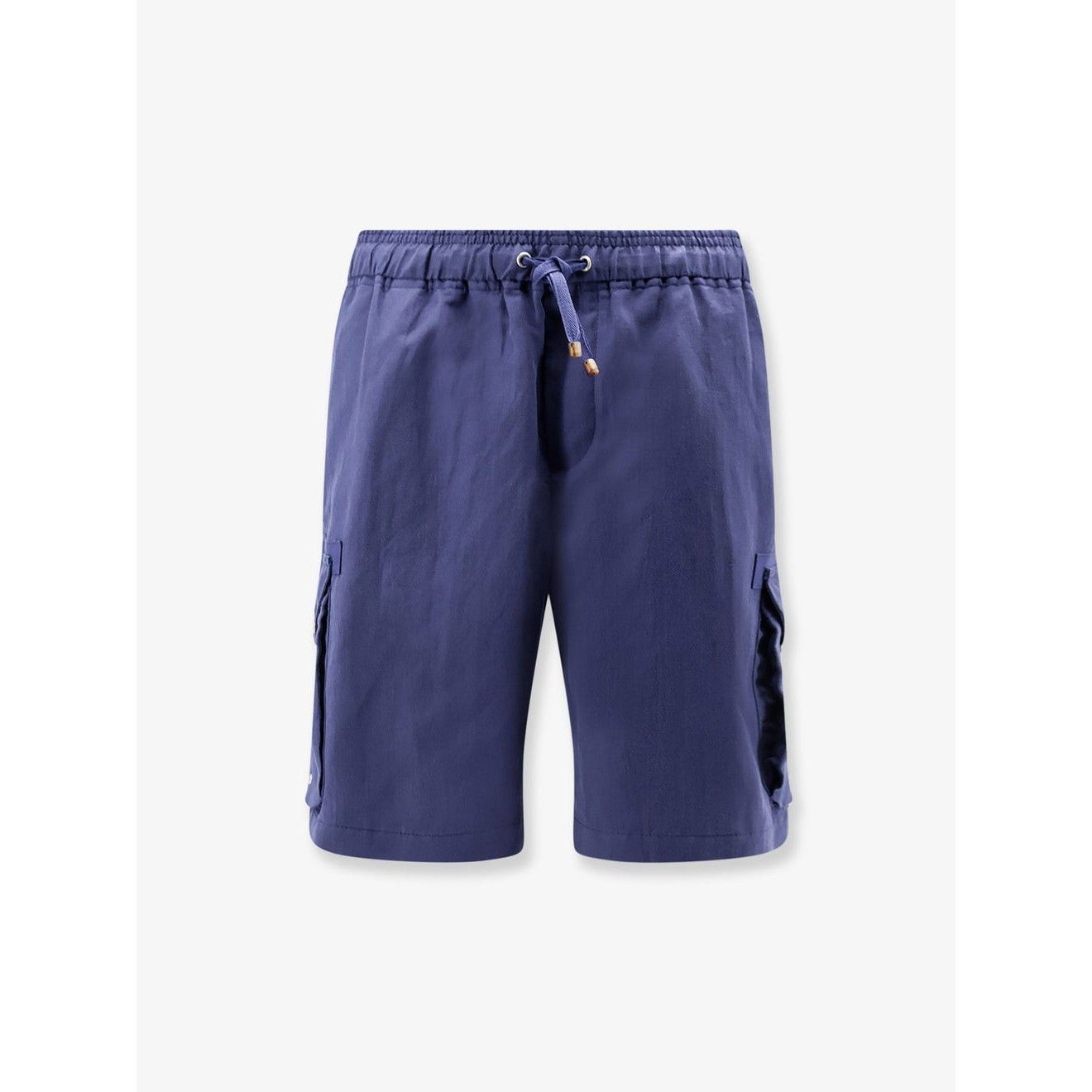 BRUNELLO CUCINELLI $1800 Blue Linen Cotton Shorts New & Auth