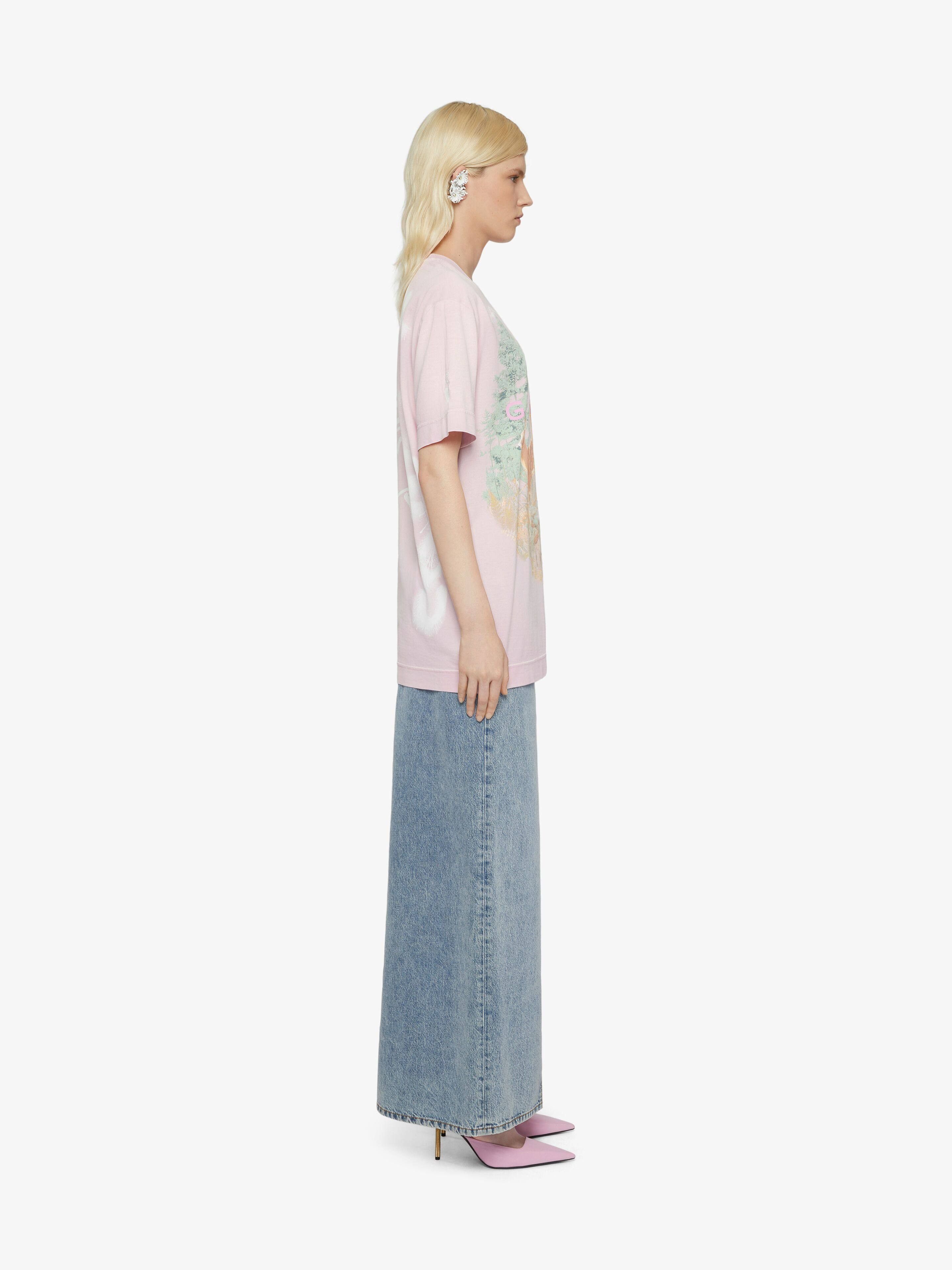 Givenchy o1srvl11e1124 Loose Fit T-Shirt in Light Pink Size XL / US 12-14 / IT 48-50 - 4 Thumbnail