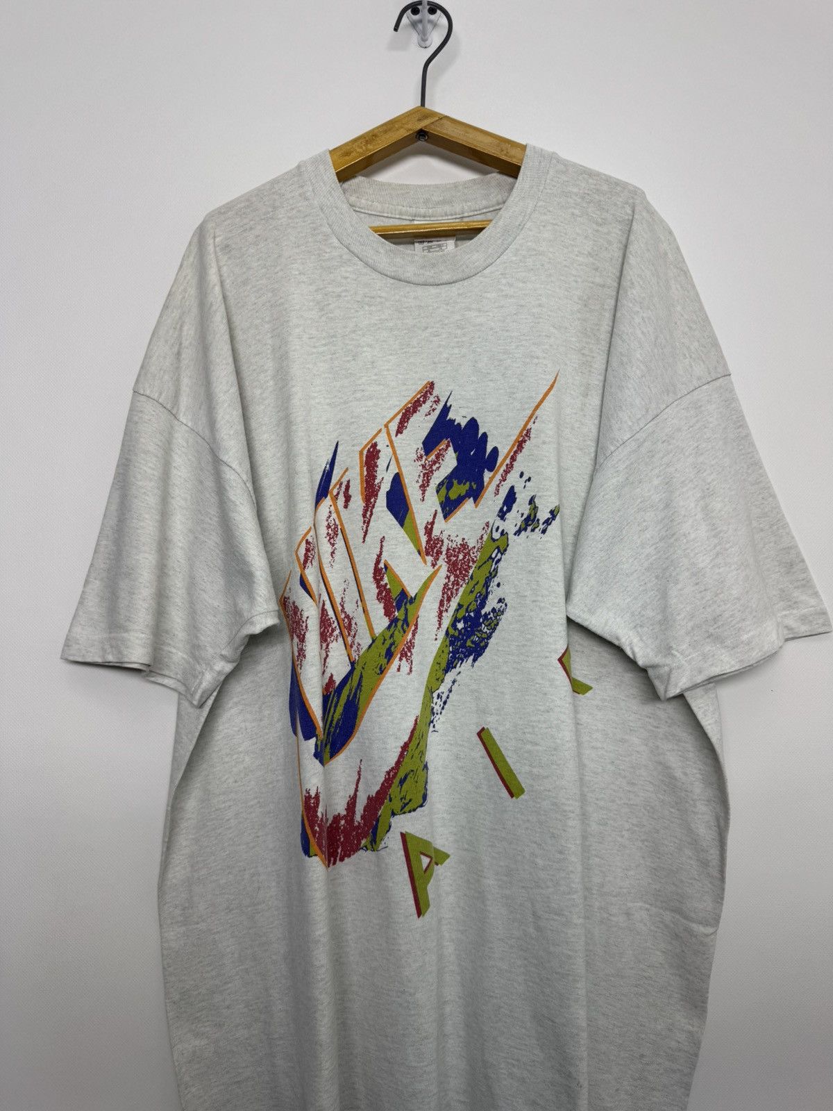 Nike Vintage Y2k Nike Air 🤍 Spellout Big Logo Rare T-shirt 80’s Size US XL / EU 56 / 4 - 2 Thumbnail