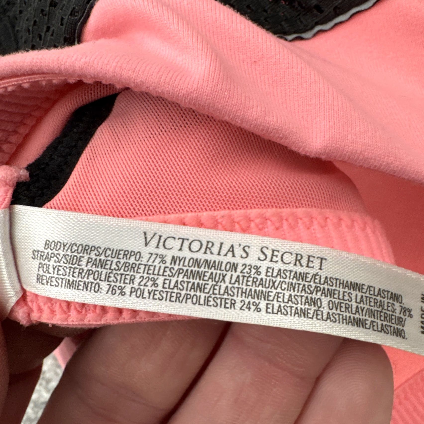 Victoria's Secret Victoria's Secret VSX Sports Bra 32D Racerback Padded Nylon Spandex Gym Yoga Women Size ONE SIZE - 4 Thumbnail