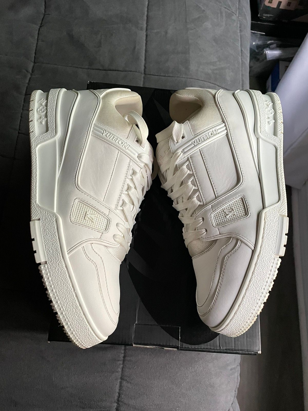 Pre-owned Louis Vuitton Triple White Trainer Sneaker