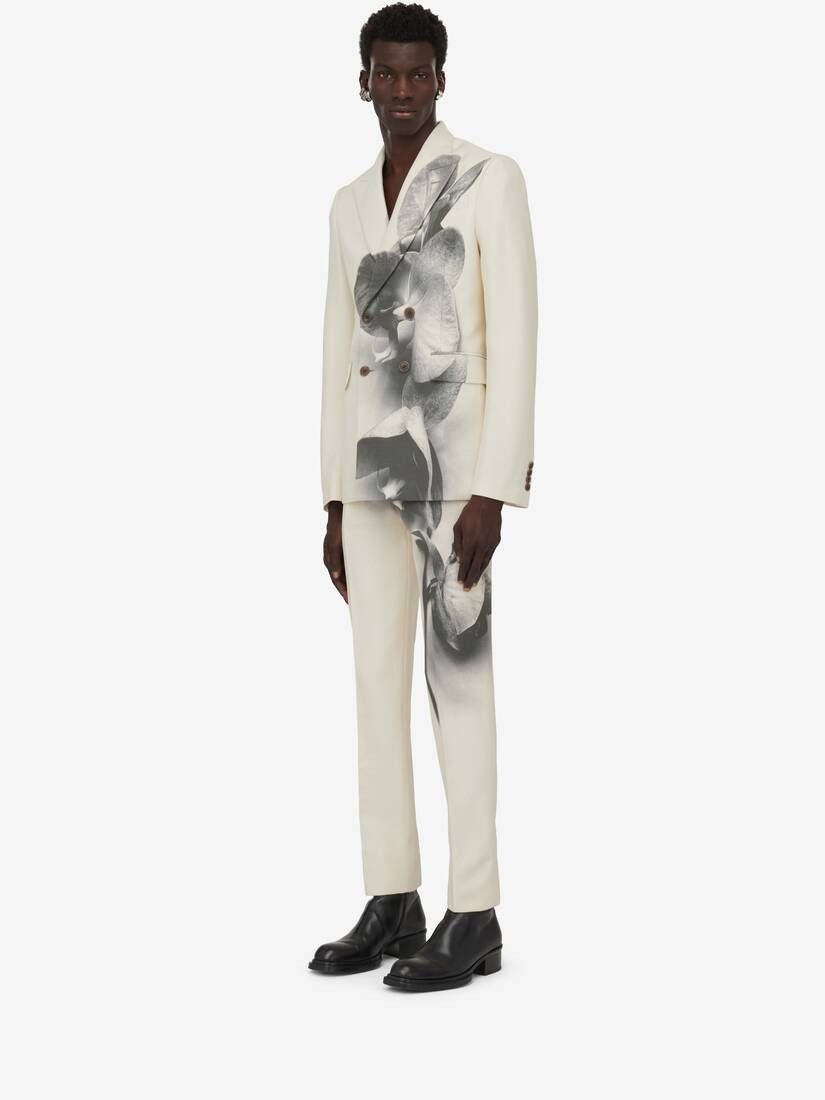 Alexander McQueen o1w1db10725 Orchid Cigarette Trousers in Putty/Black Size US 32 / EU 48 - 4 Thumbnail
