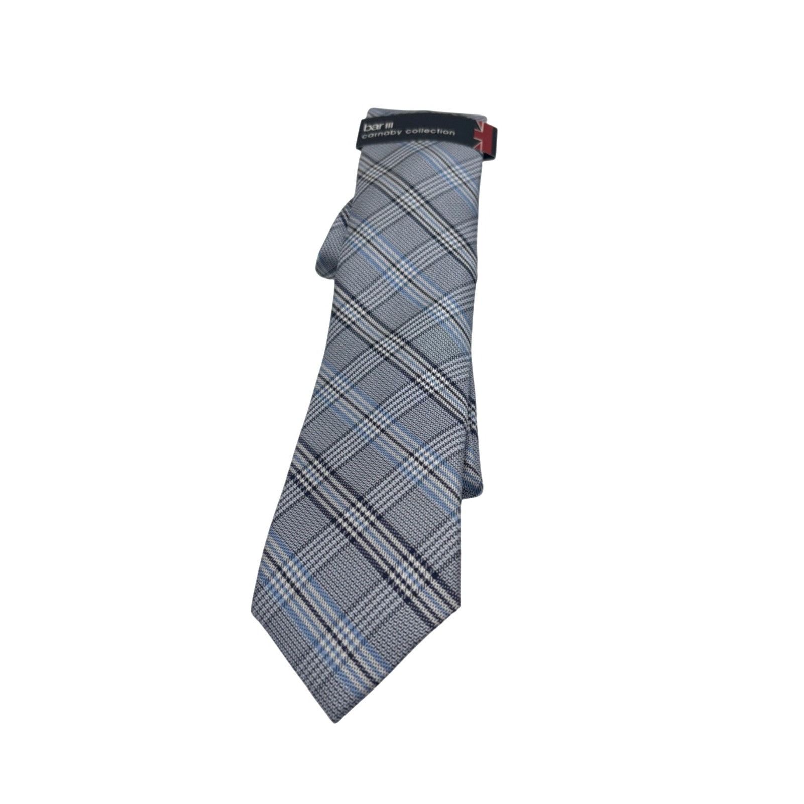 Bar III BAR III Carnaby Collection Harp Plaid Men’s Necktie, Blue, Size ONE SIZE - 2 Thumbnail