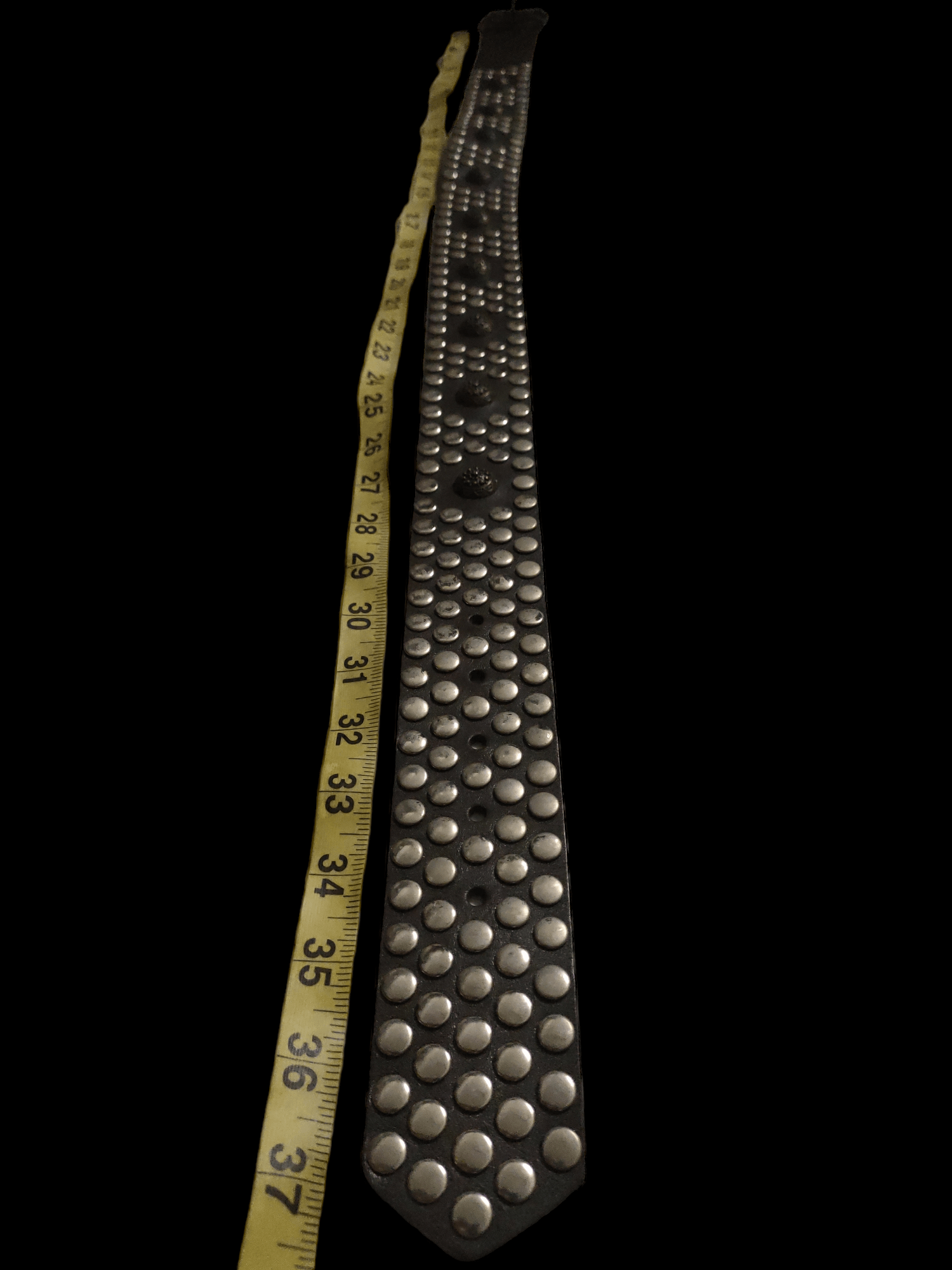 Leather Leather Belt Studded x Handmade Design Size 34 - 4 Thumbnail
