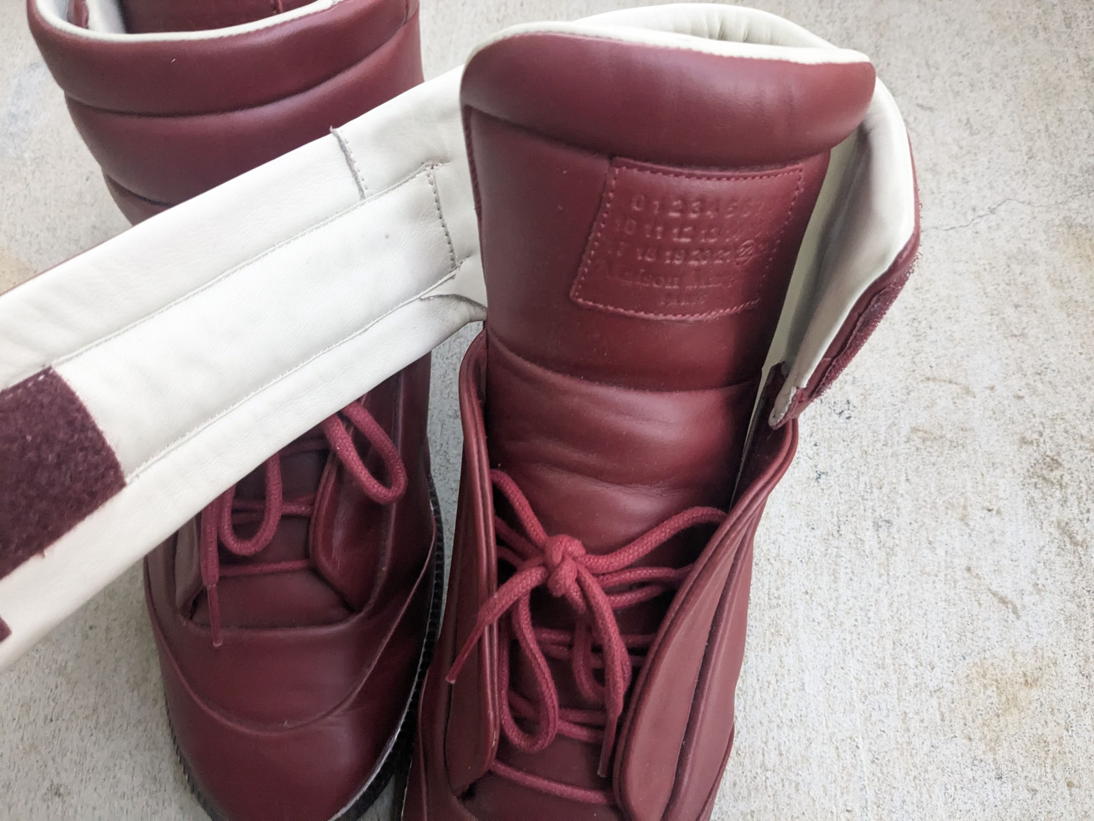 Maison Margiela Maison Margiela Future High Tops Red 11 44 Leather Italy Size US 11 / EU 44 - 3 Thumbnail