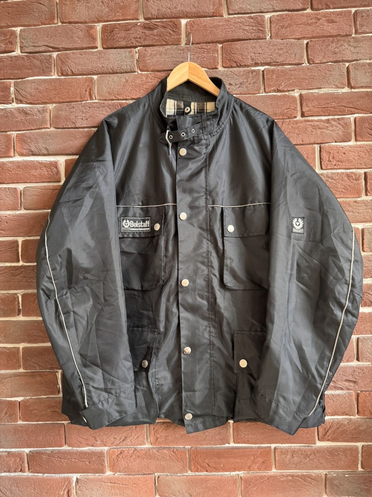 Belstaff Belstaff Nylon Windbreaker jacket vintage casual XL BLACK Size US XL / EU 56 / 4 - 1 Thumbnail
