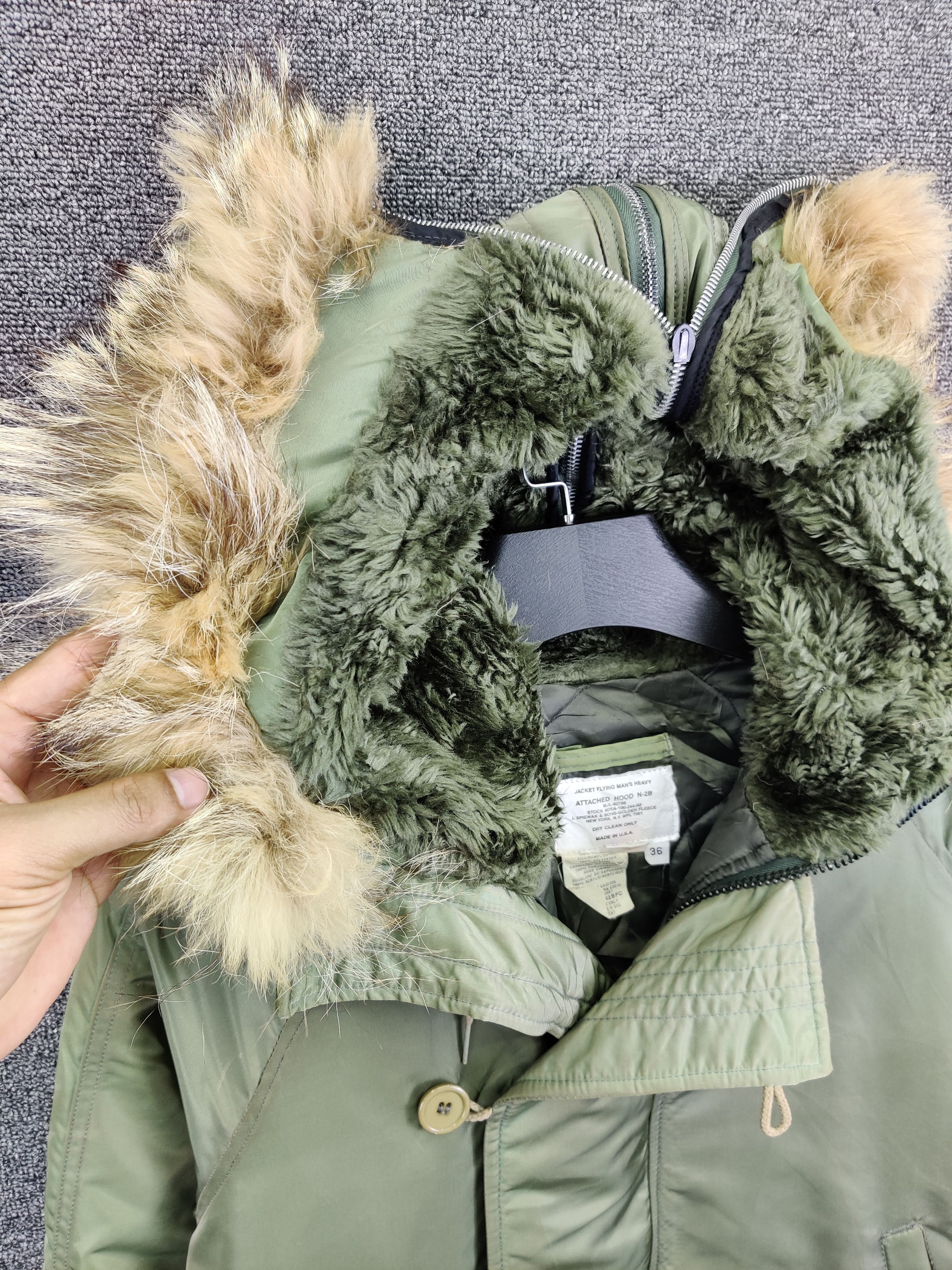I. Spiewak And Sons Vintage 90's I Spiewak N-2B Faux Due Attached Bomber Hooded Size US M / EU 48-50 / 2 - 3 Thumbnail