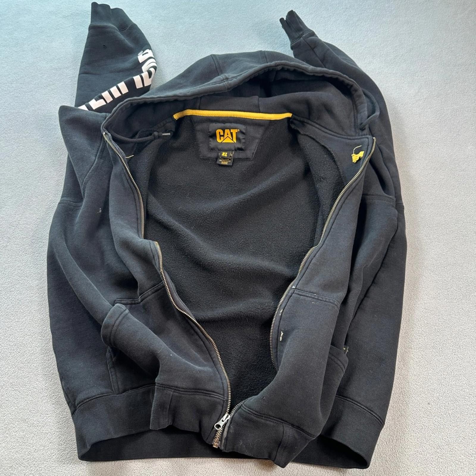 Caterpillar CAT Caterpillar Full Zip Hoodie Jacket Mens XL Black Work Size US XL / EU 56 / 4 - 5 Thumbnail