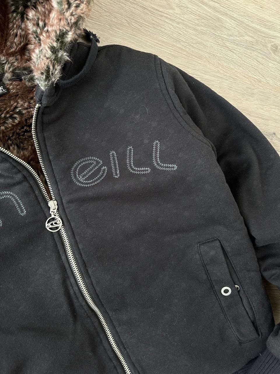If Six Was Nine × Japanese Brand × Vintage Vintage If Six Nine Style Faux Fur O'Neill Black Hoodie Size M / US 6-8 / IT 42-44 - 8 Thumbnail