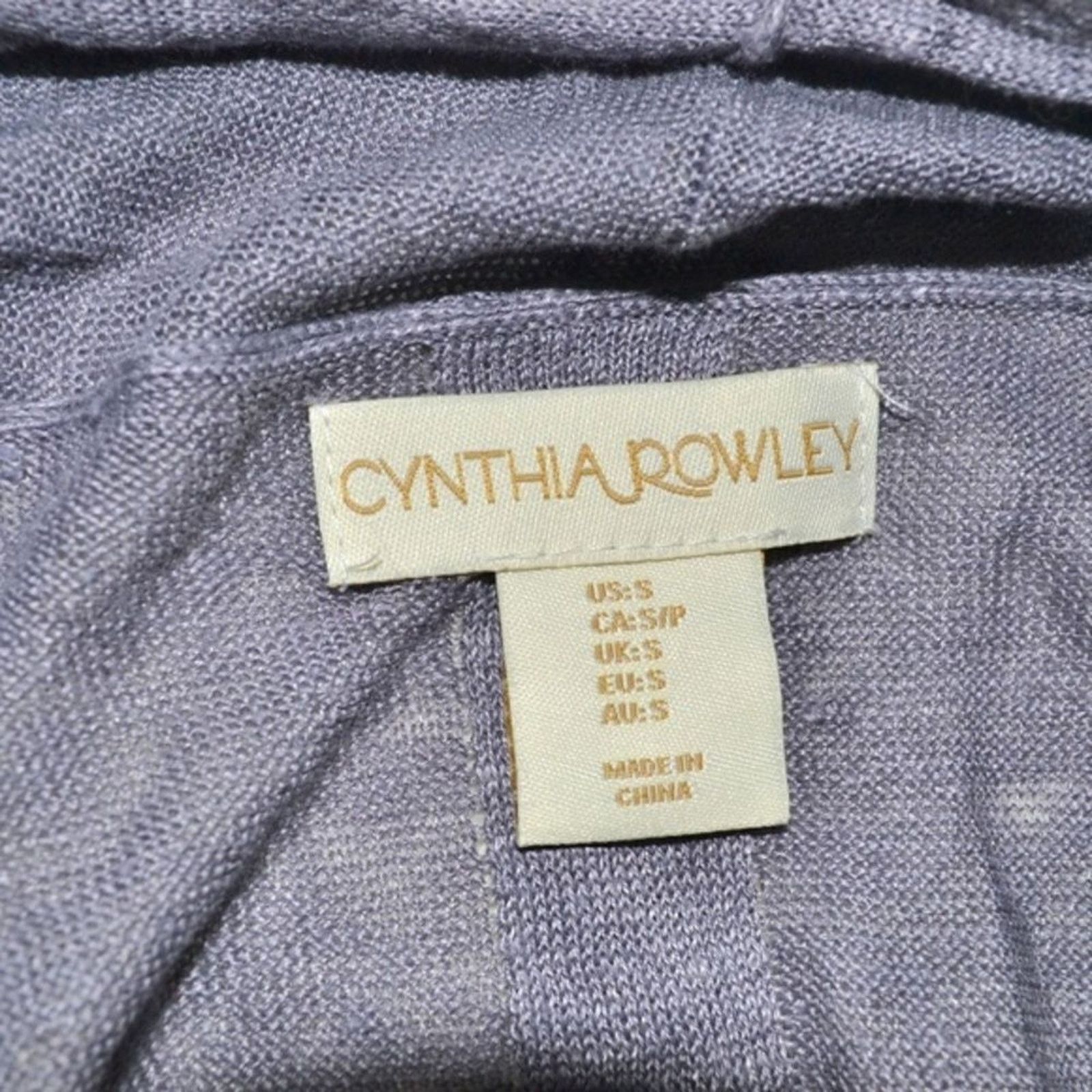 Cynthia Rowley Cynthia Rowley Muted Purple Sleeveless Cardigan | Sz S Size S / US 4 / IT 40 - 4 Thumbnail