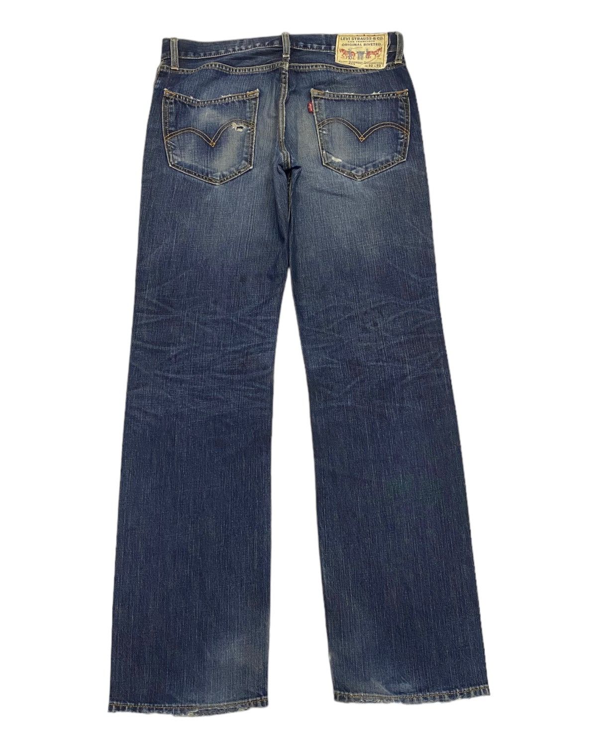 Levi's VINTAGE LEVIS 502 DISTRESSED DENIM JEANS Size US 34 / EU 50 - 3 Thumbnail