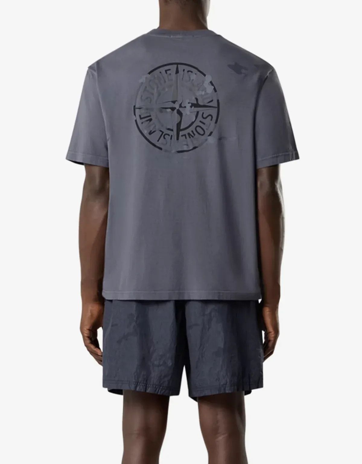 Stone Island Stone Island Blue Grey Camo Compass T-Shirt Size US M / EU 48-50 / 2 - 4 Thumbnail